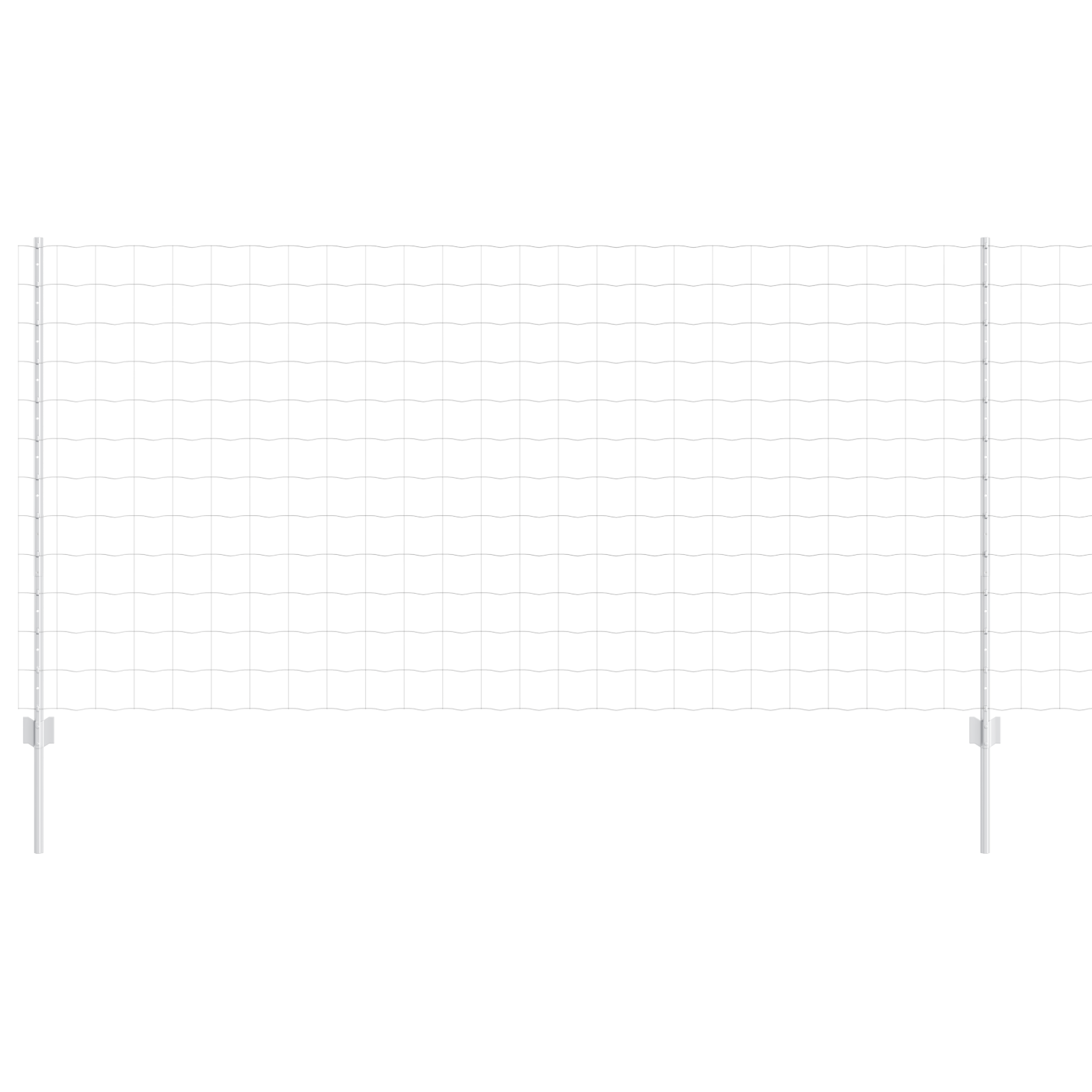 Gard Euro cu 22 Piloni Argintii 1,2x25 m Oțel GartenMobel Dekor