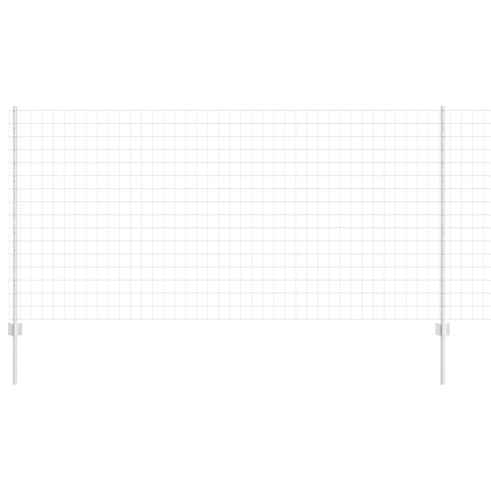 Gard Euro cu 22 Posturi U Argintiu 1,2x25 m Oțel GartenMobel Dekor