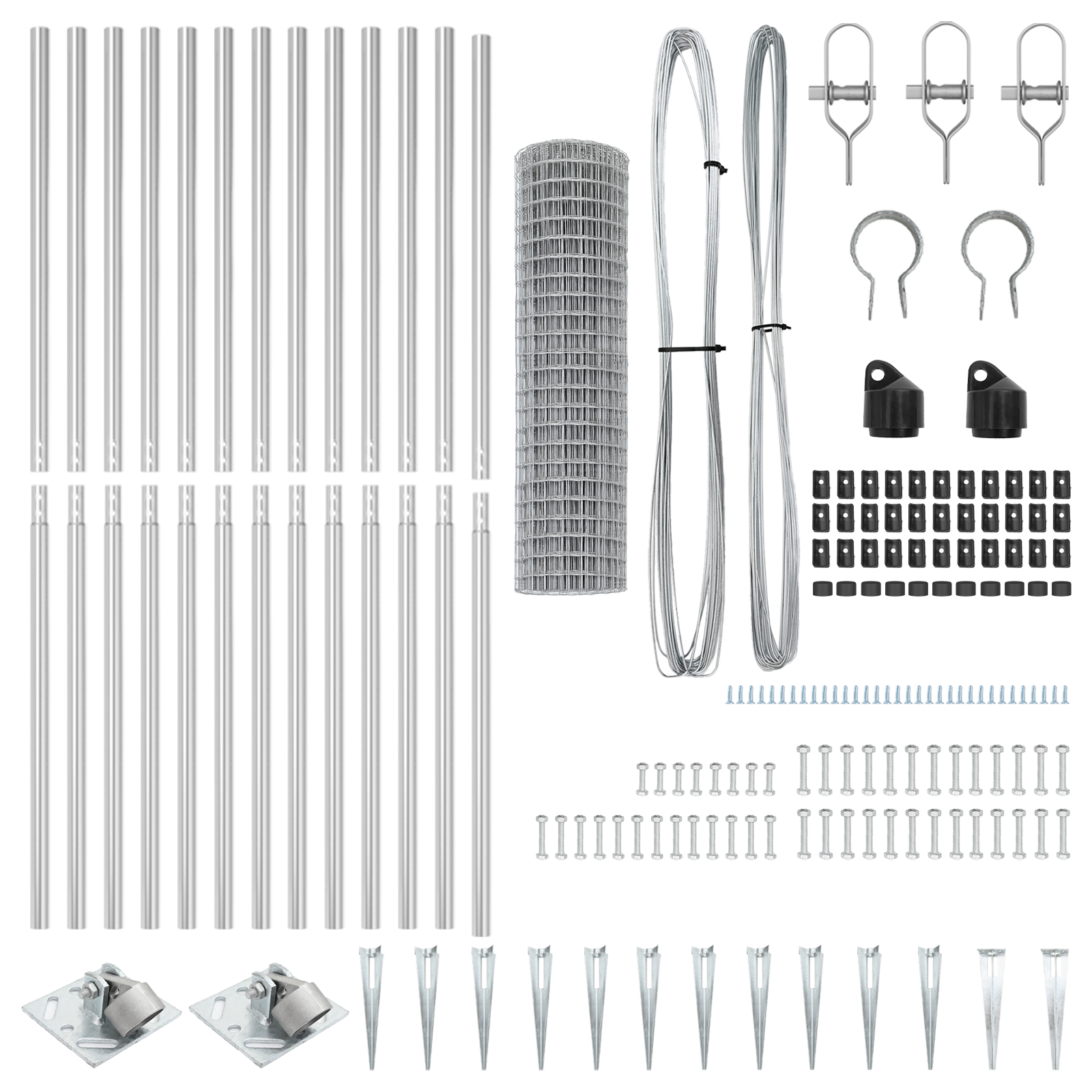 Euro Fence cu 13 Stâlpi cu Vârf 1.2x25 m Oțel Galvanizat GartenMobel Dekor