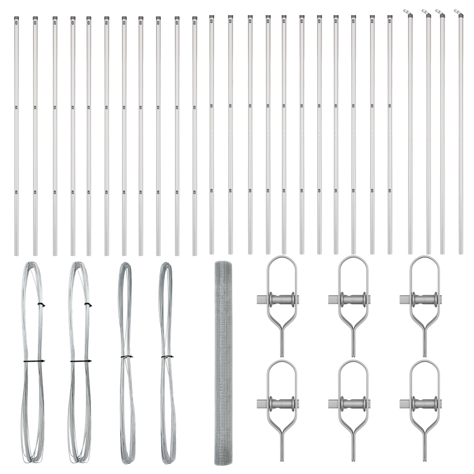 Împrejmuire din Sârmă Sudată cu 13 stâlpi 1.5x50 m Oțel galvanizat GartenMobel Dekor