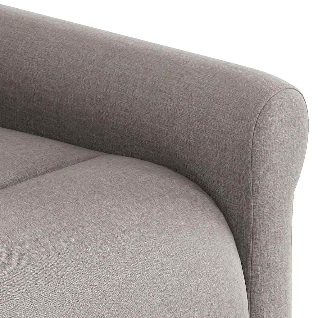 Fotoliu de masaj rabatabil, gri taupe, material textil GartenMobel Dekor