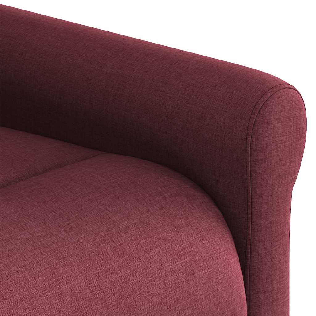 Fotoliu de masaj rabatabil, roșu vin, material textil GartenMobel Dekor