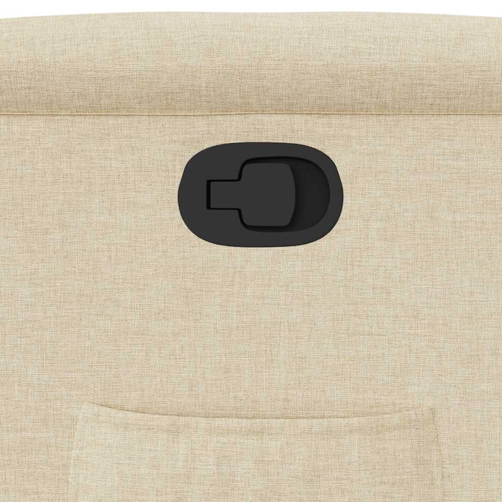 Fotoliu rabatabil, crem, material textil GartenMobel Dekor