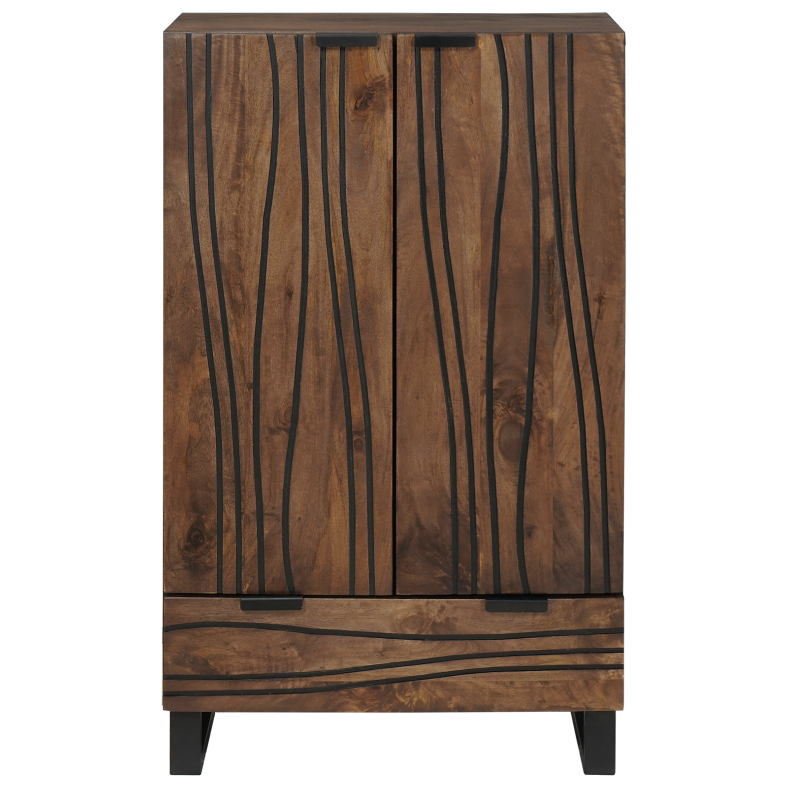 Highboard 60x33.5x100 cm din lemn masiv de nuc GartenMobel Dekor