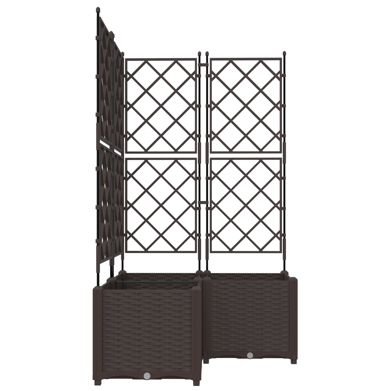 Ghiveci de Grădină cu Jardiniere 3 pcs Maro 80x80x143 cm GartenMobel Dekor