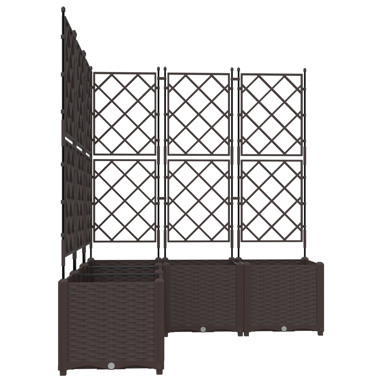Ghiveci de Grădină cu Tutore 5 piese Maro 120x120x143 cm GartenMobel Dekor