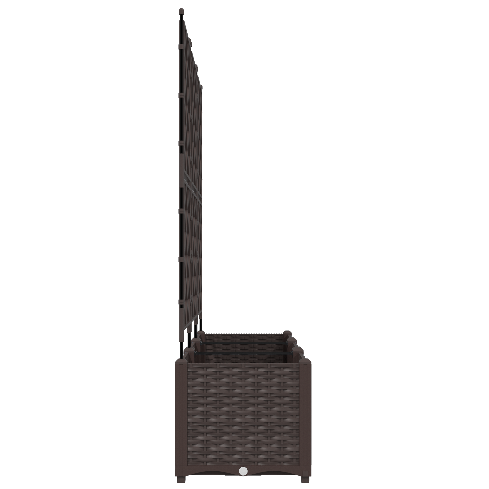 Ghiveci de grădină cu grătar 3 pcs maro 120x40x143 cm GartenMobel Dekor