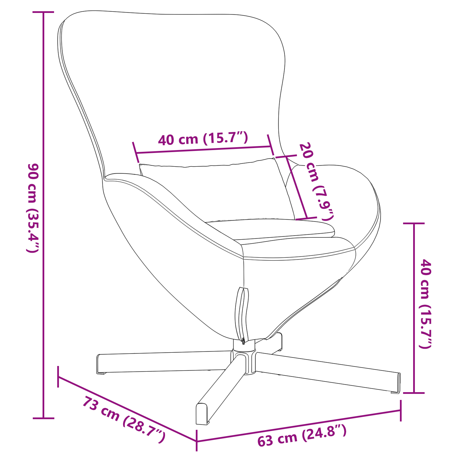 Fotoliu ou  Verde închis din Catifea GartenMobel Dekor