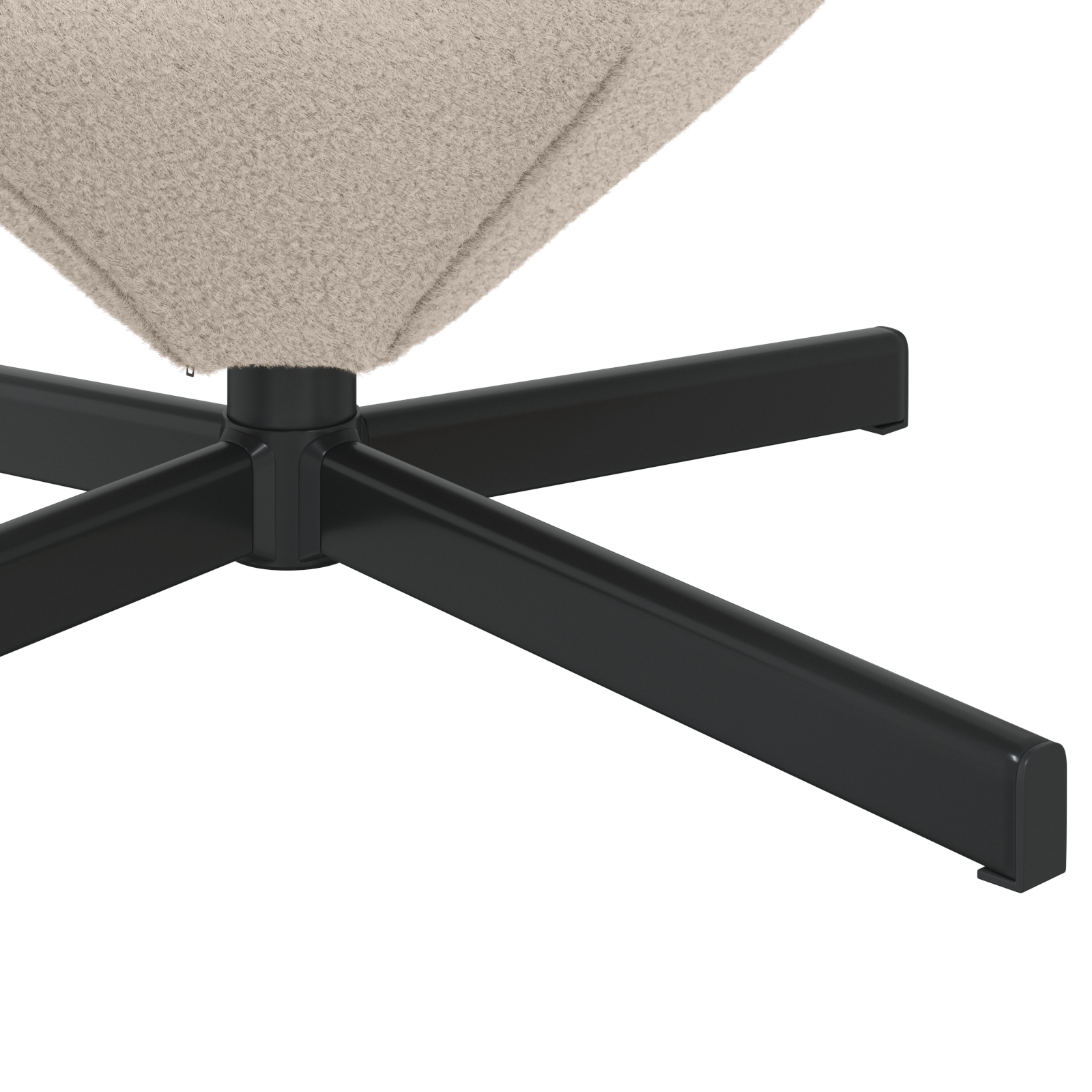 Fotoliu tip ou  Gri deschis din țesătură asemănătoare lânii GartenMobel Dekor