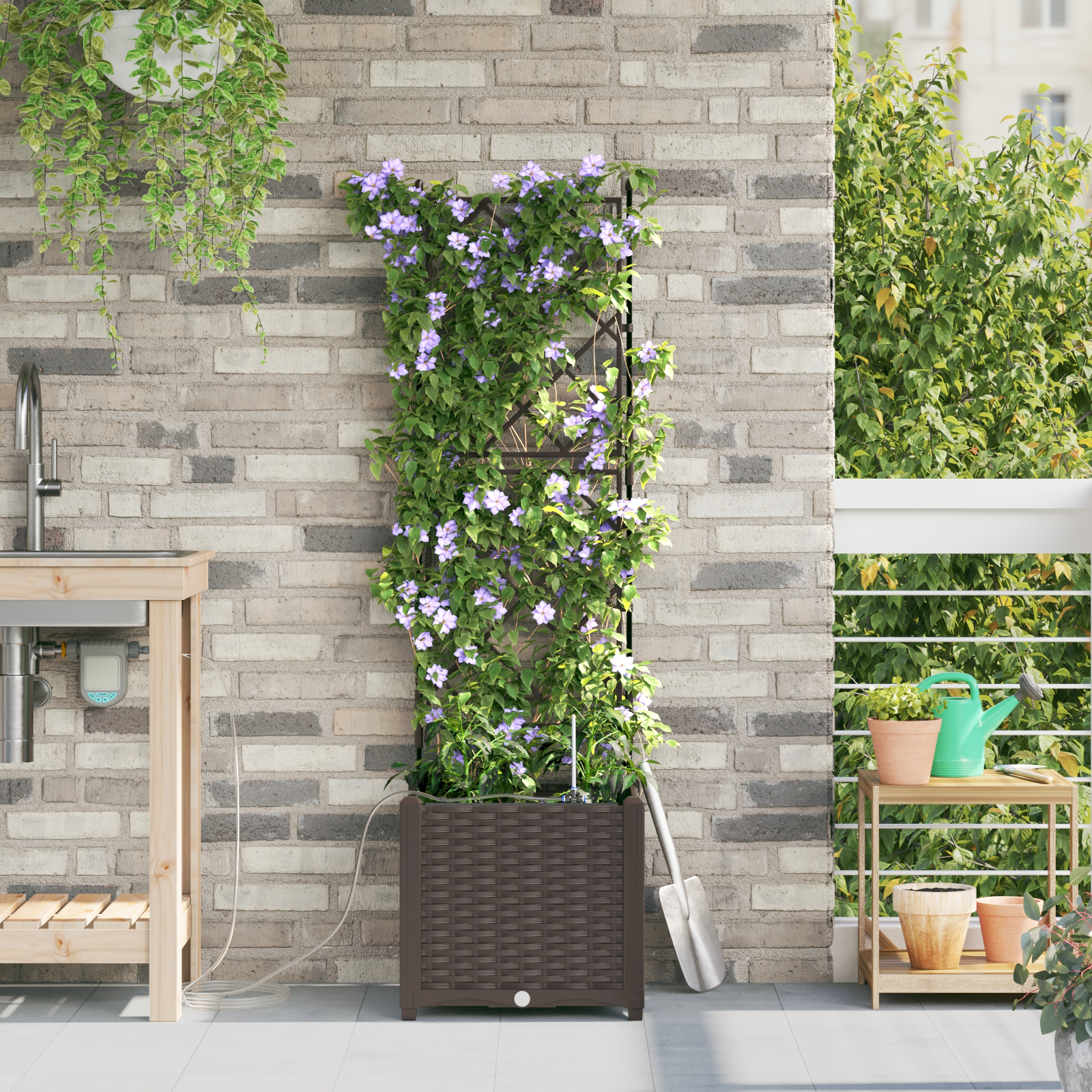 Jardiniere  cu sistem de irigație pentru apă Maro GartenMobel Dekor