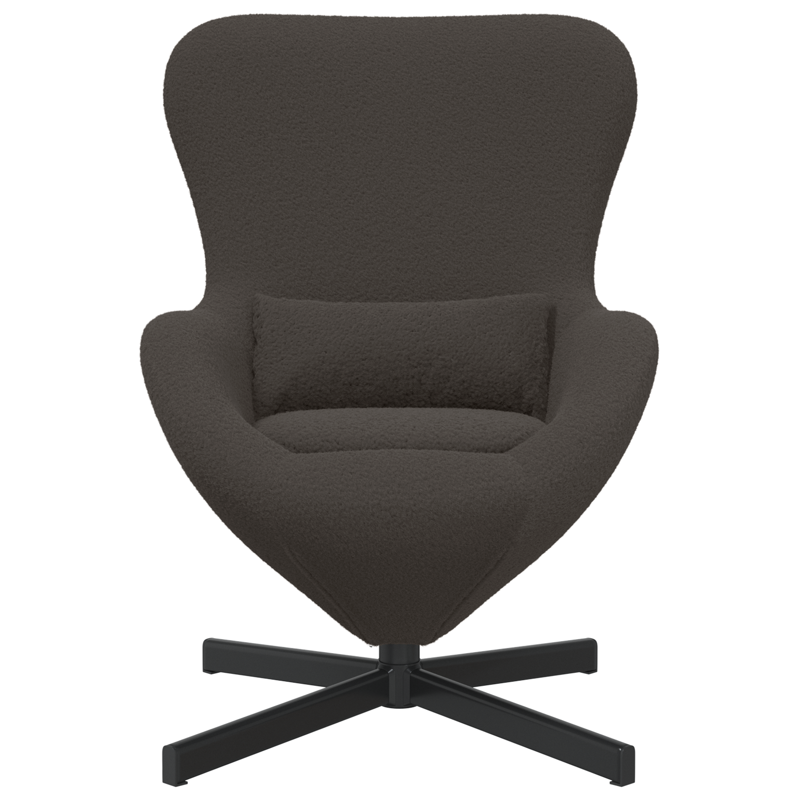 fotoliul  pentru ouă gri închis din țesătură asemănătoare lâncii GartenMobel Dekor