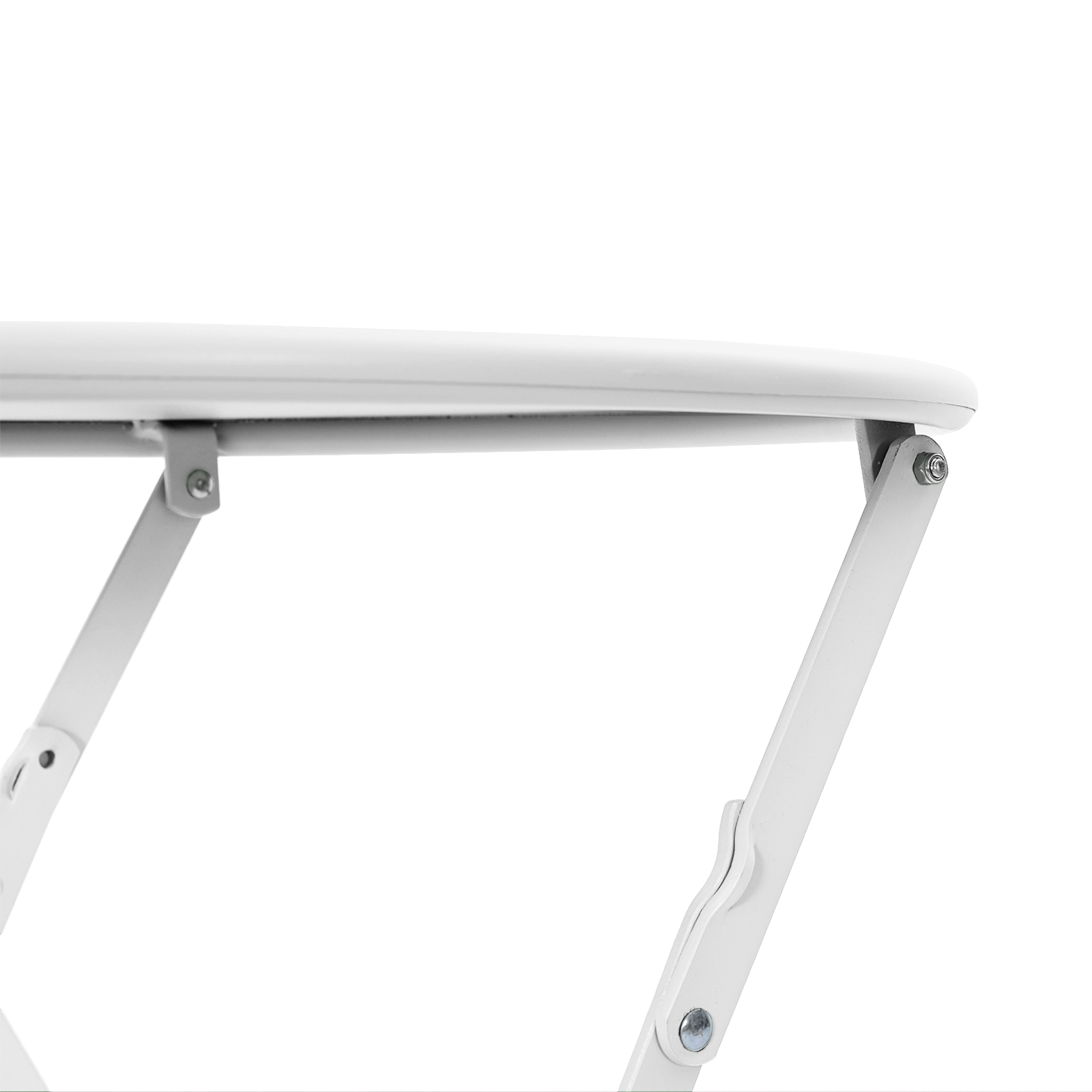 Masă de Bistro Pliabilă Alb Ø50x71 cm Oțel Vopsit GartenMobel Dekor