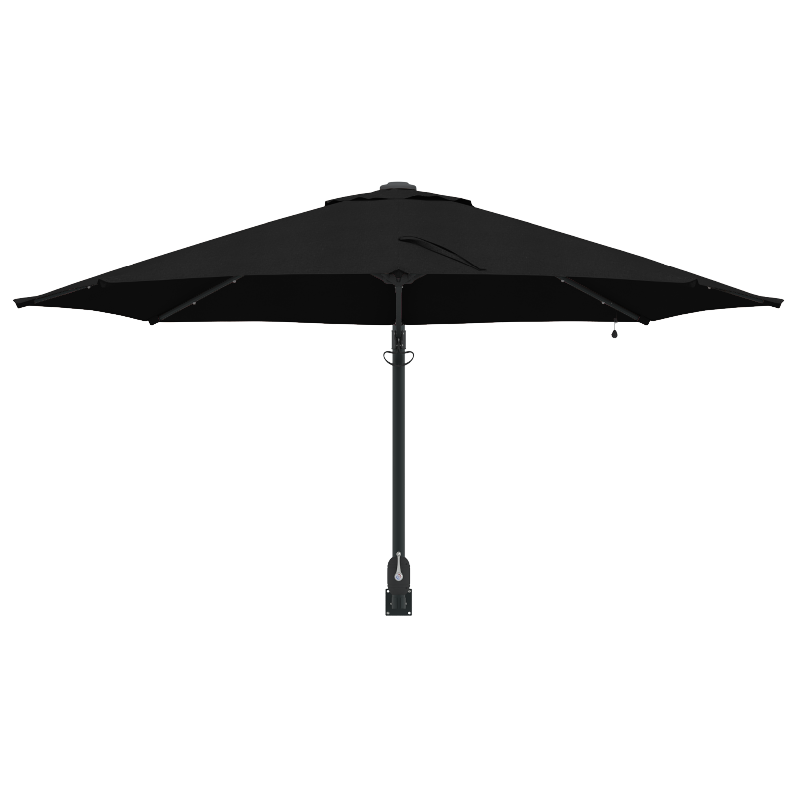 Parasol de Grădină Montat pe Perete cu LED-uri Negru 248 cm GartenMobel Dekor