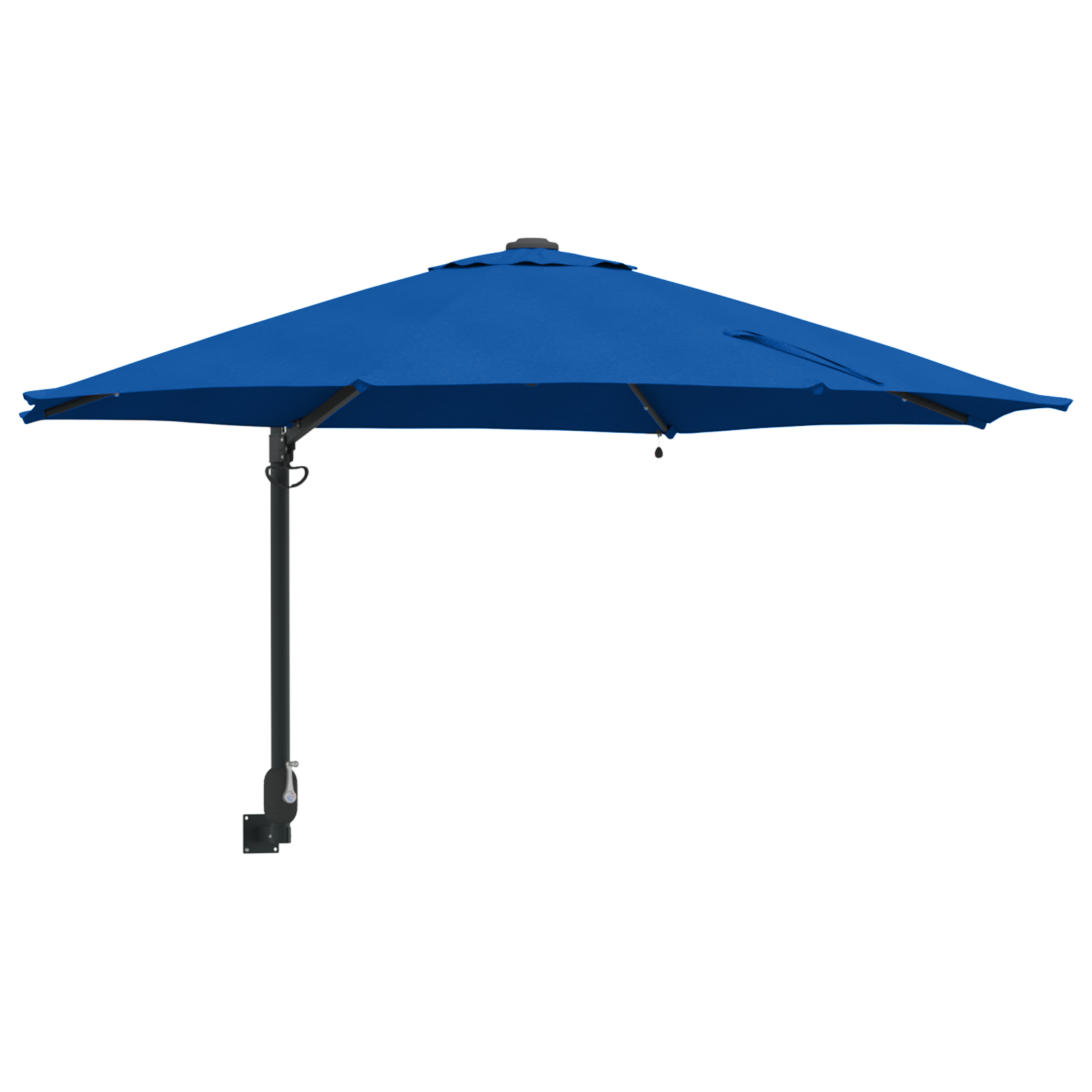 Parasol de grădină montat pe perete cu LED-uri Albastră Azurie 248 cm GartenMobel Dekor