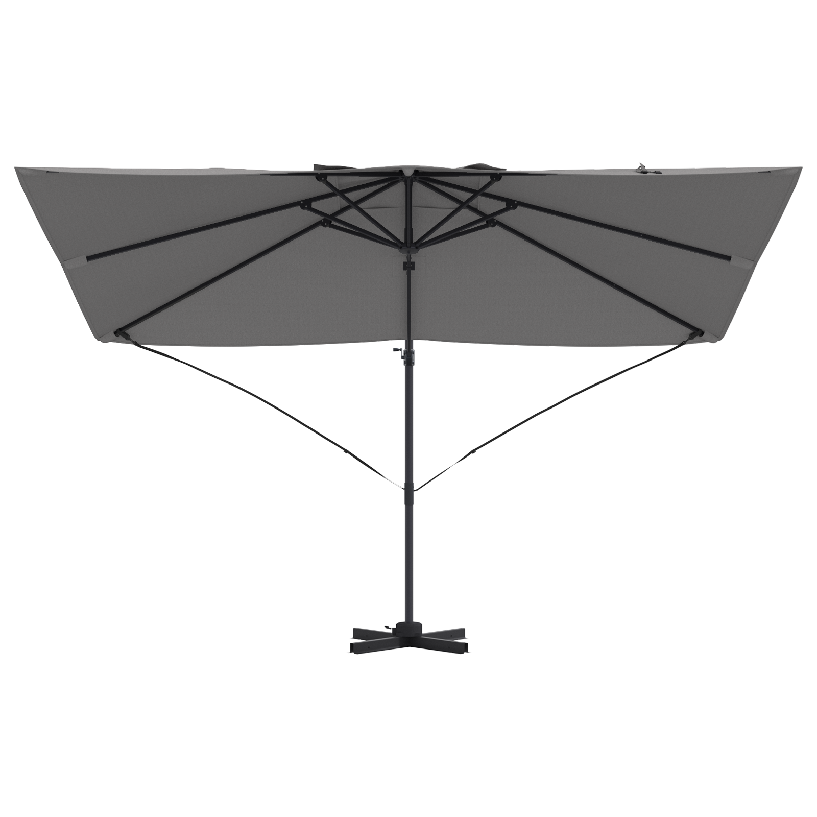 Umbra Cantilever Antracit Poliester, Oțel Vopsit cu Pulbere Mare GartenMobel Dekor