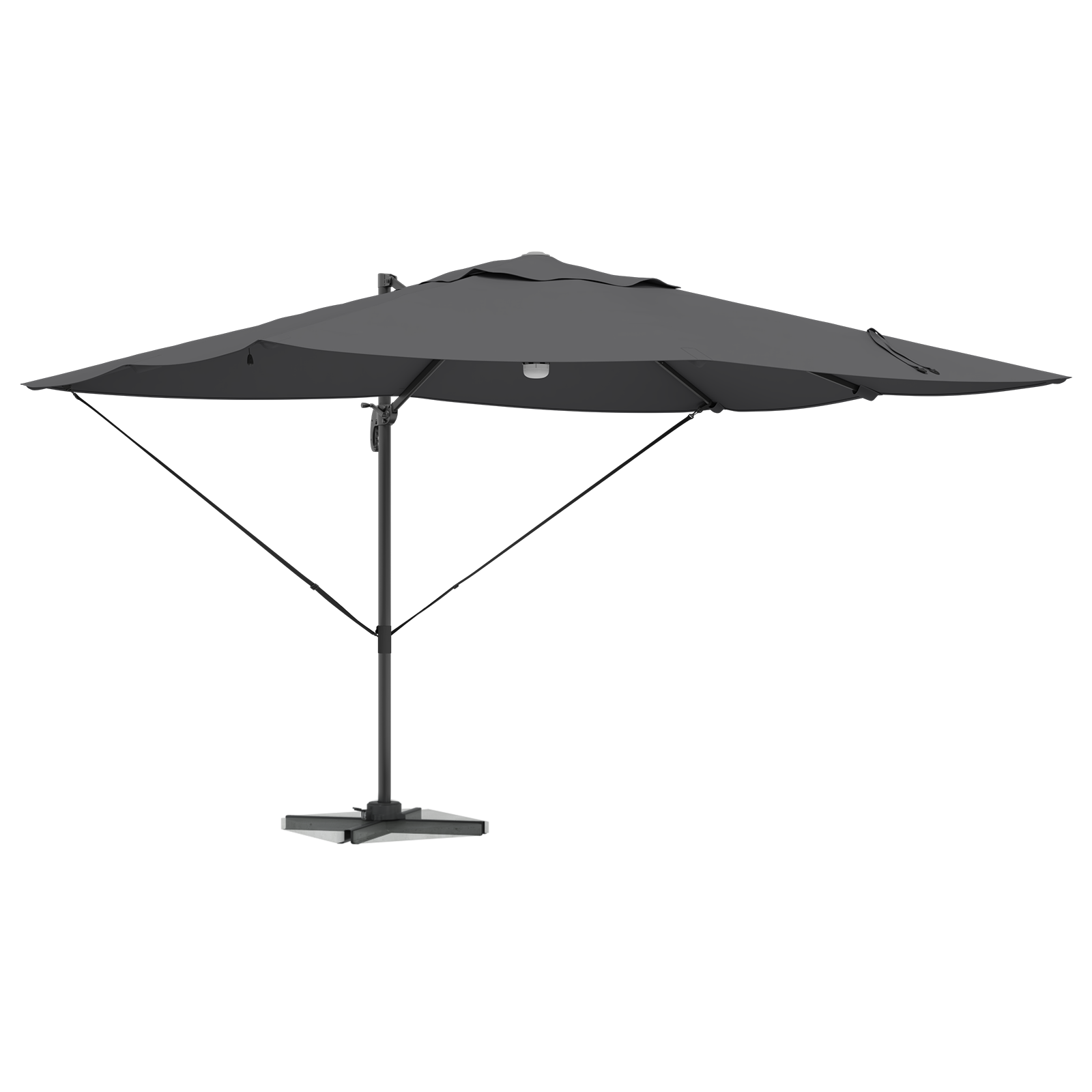 Umbrelă Cantilever - Antracit Antracit Poliester Mare GartenMobel Dekor