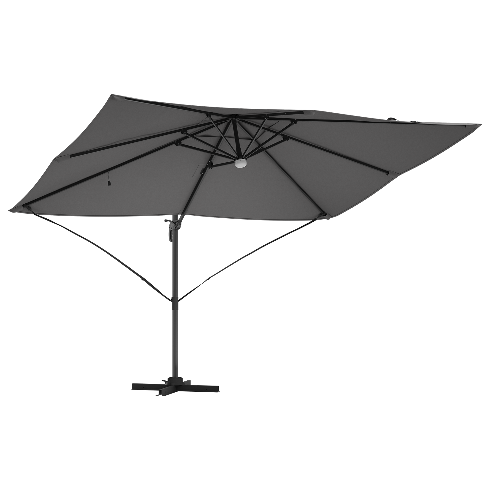 Umbrelă Cantilever - Antracit Antracit Poliester Mare GartenMobel Dekor