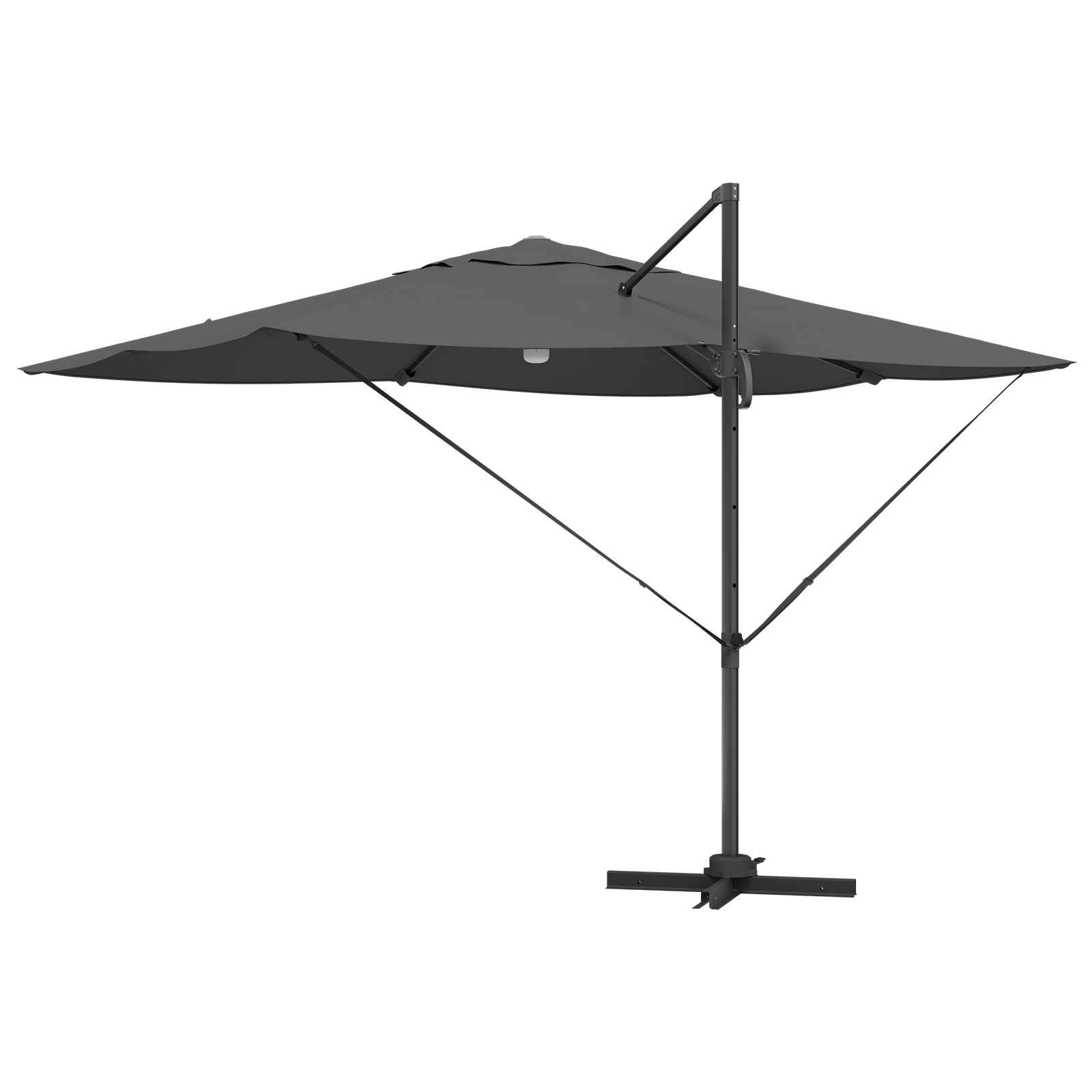 Umbrelă Cantilever - Antracit Antracit Poliester Mare GartenMobel Dekor