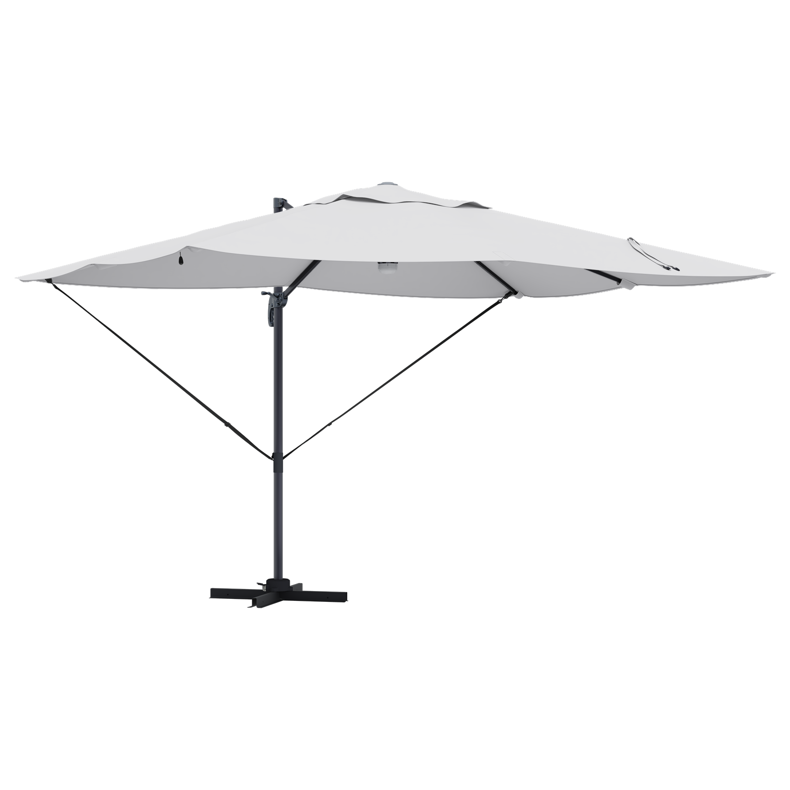 Umbrelă Cantilever Bej Poliester, Aluminiu Mare Pliabilă GartenMobel Dekor