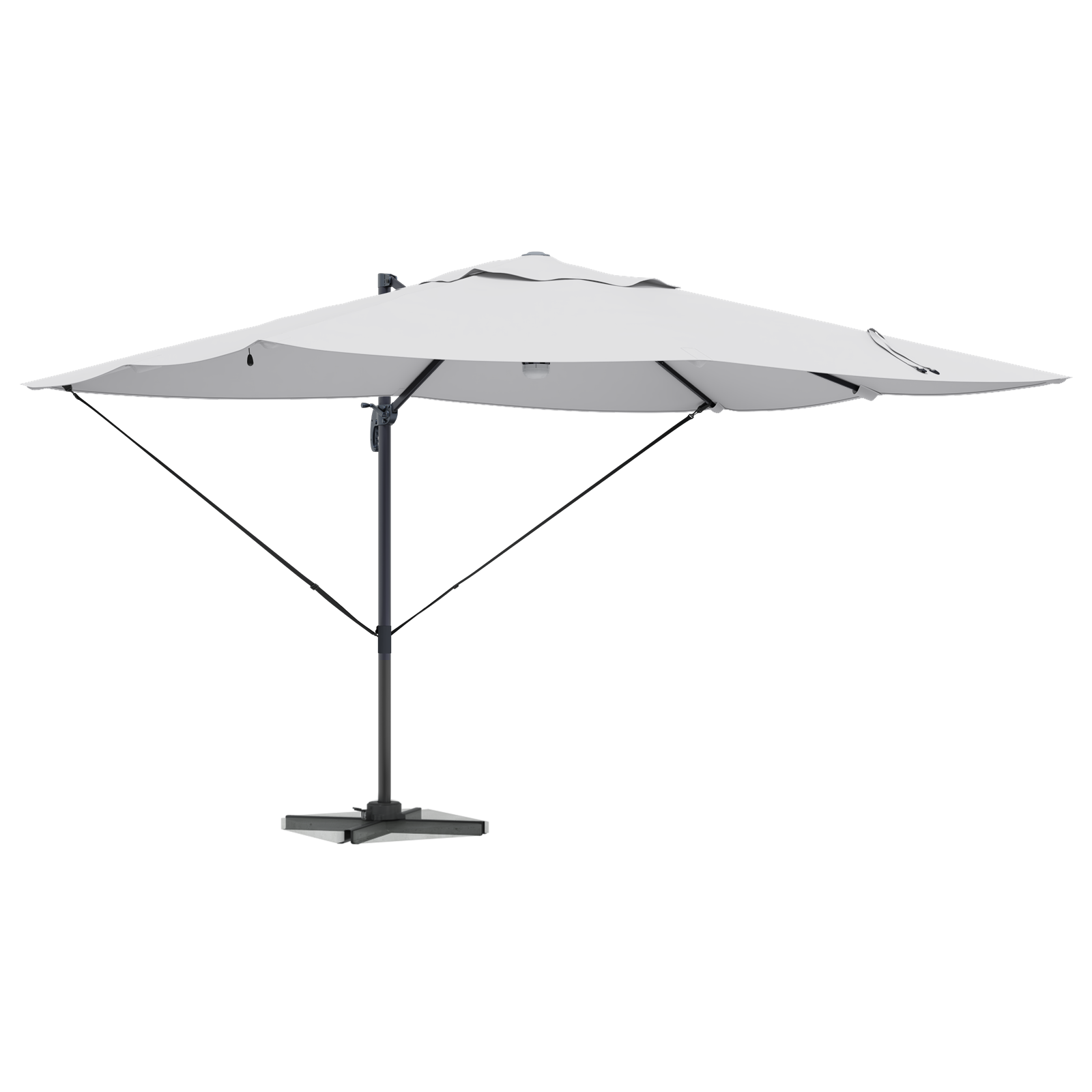 Umbrelă Cantilever Bej Poliester, Aluminiu Mare Pliabilă GartenMobel Dekor
