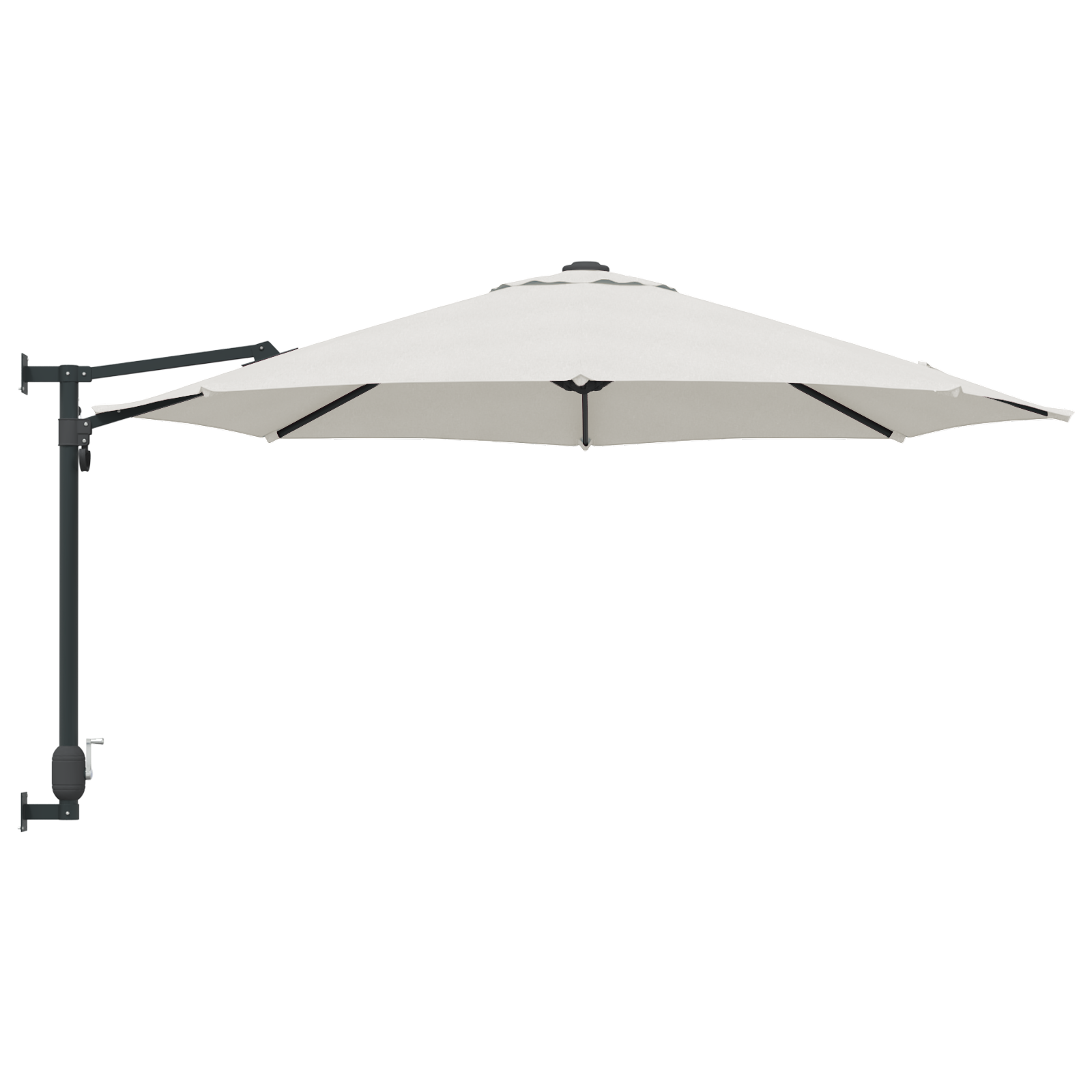 Umbrelă Cantilever Bej Poliester, Aluminiu Mare Pliabilă GartenMobel Dekor