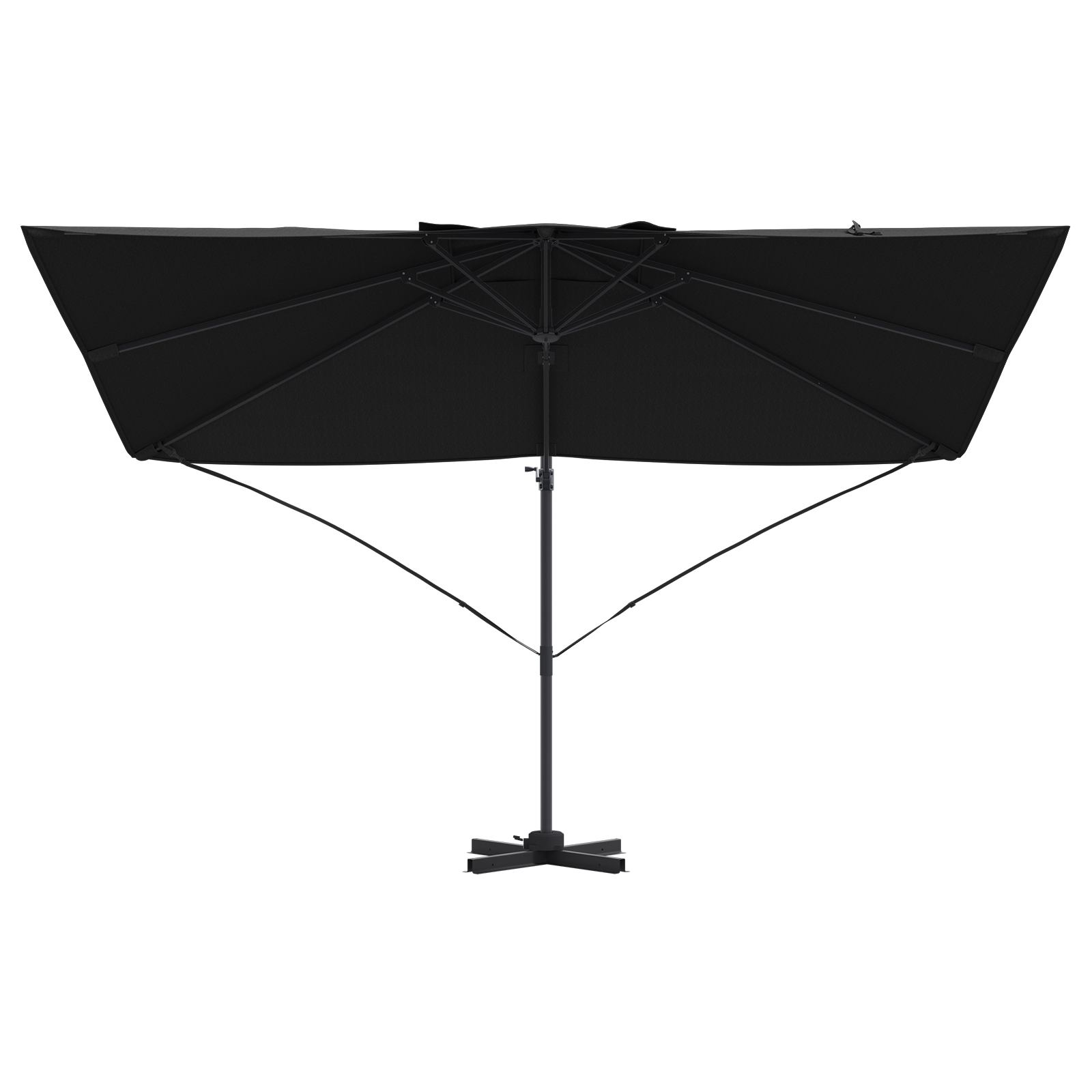 Umbrelă Cantilever Neagră Copertină din poliester cu cadru metalic GartenMobel Dekor