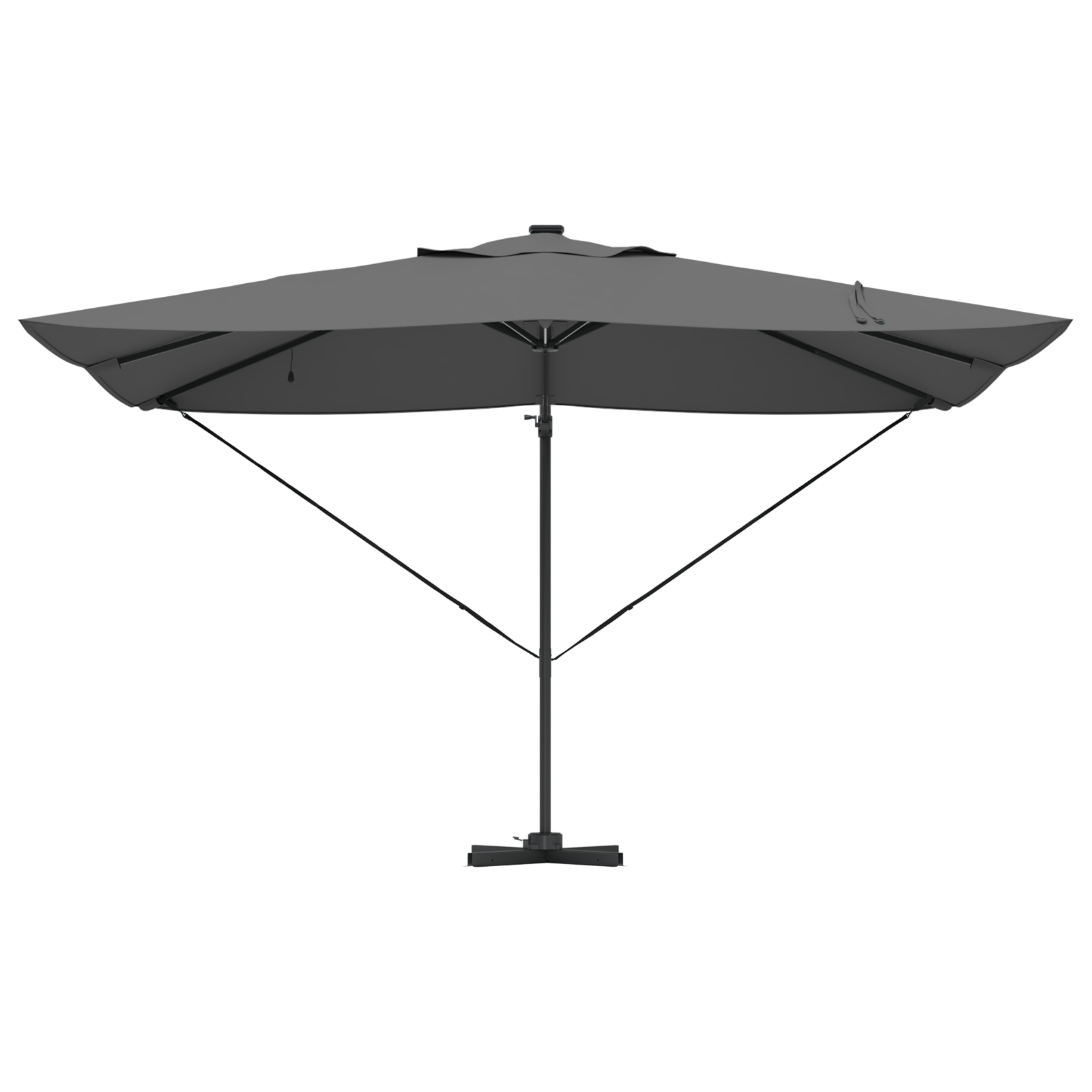 Umbrela Cantilever Roma de la cu LED-uri Antracit 352x251x265 cm Aluminiu GartenMobel Dekor