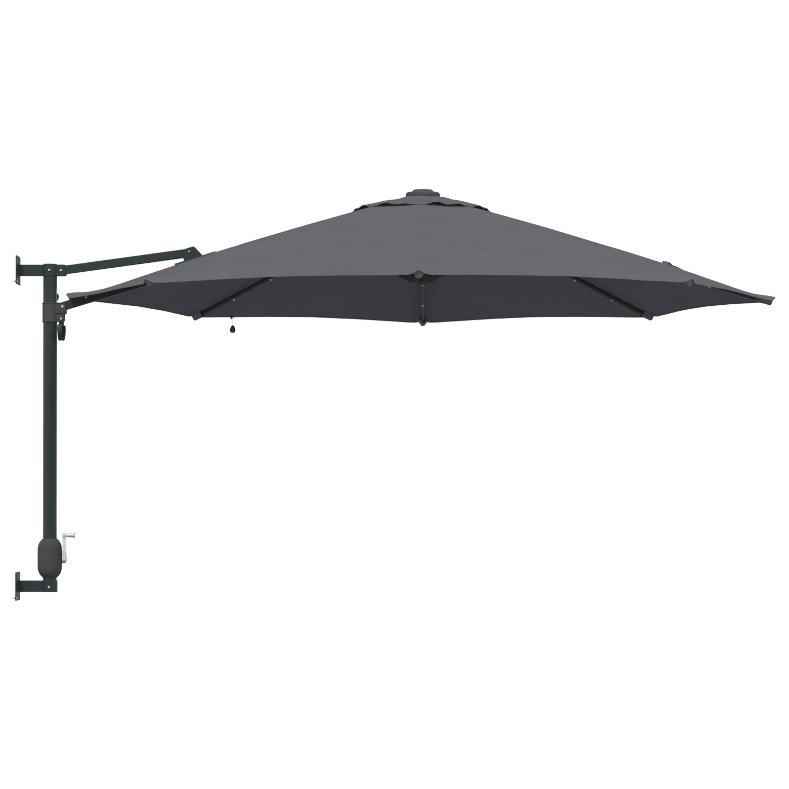 Umbrelă de Grădină Montată pe Perete cu LED-uri Antracit 248 cm GartenMobel Dekor