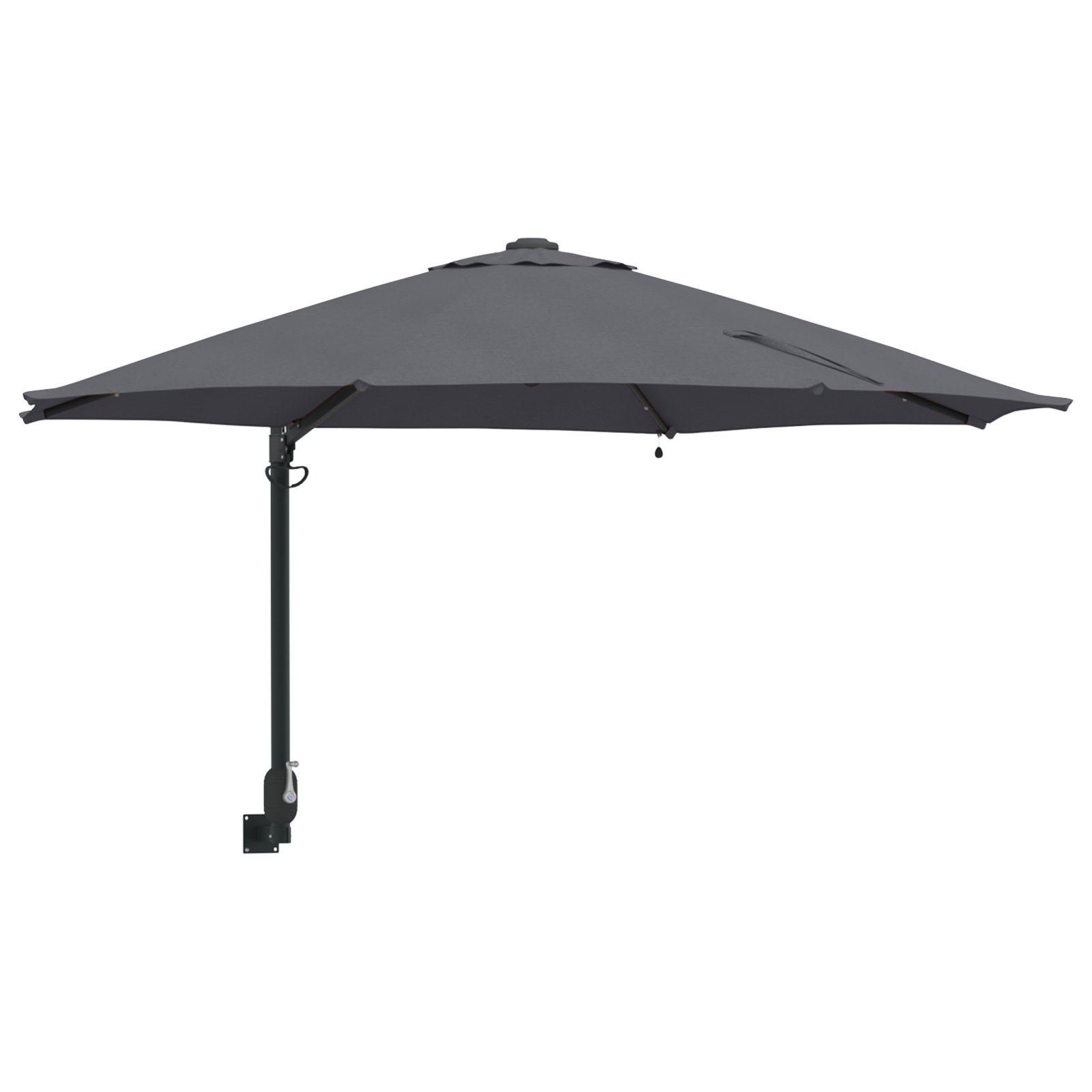 Umbrelă de Grădină Montată pe Perete cu LED-uri Antracit 248 cm GartenMobel Dekor
