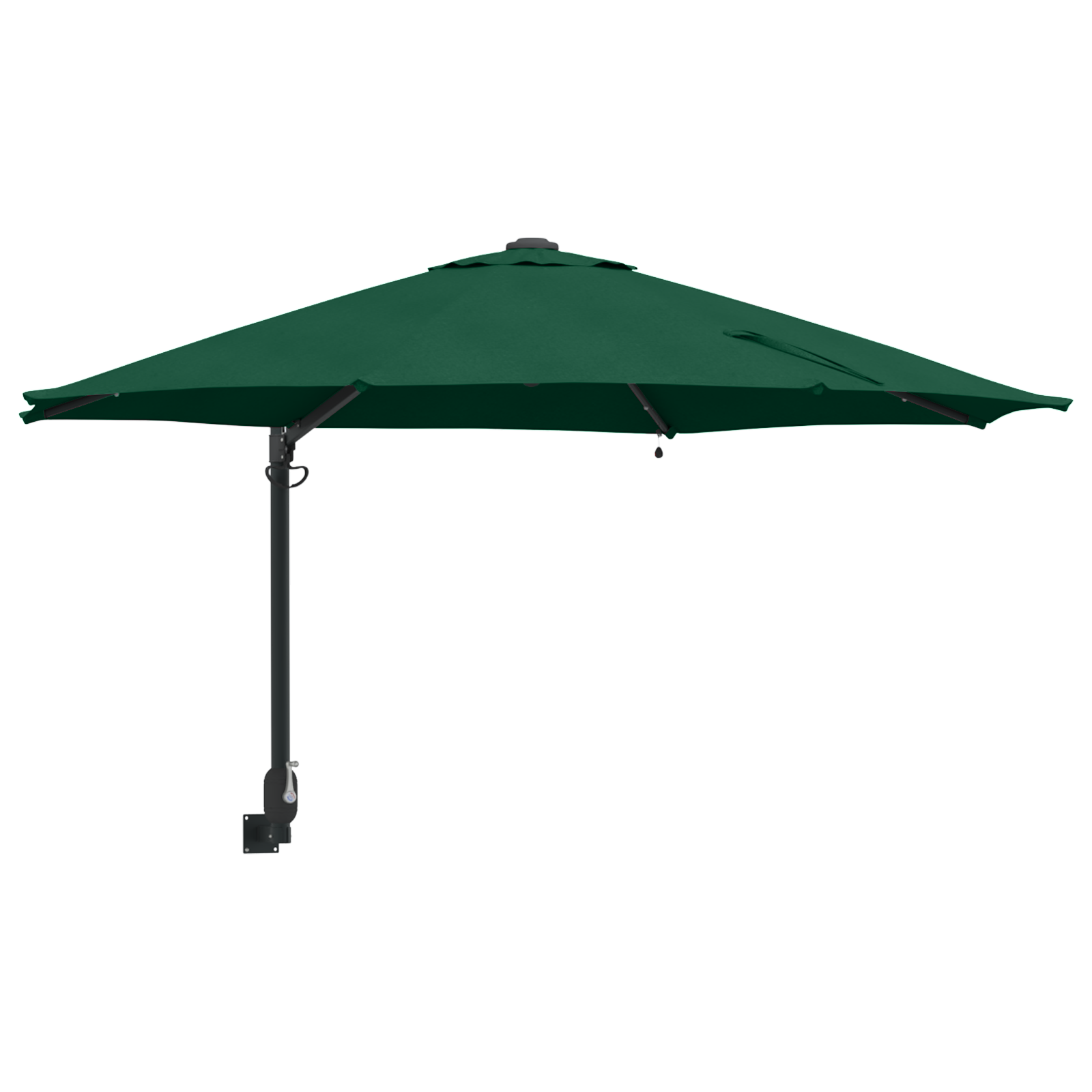 Umbrelă de Grădină Montată pe Perete cu LED-uri Verde 248 cm GartenMobel Dekor