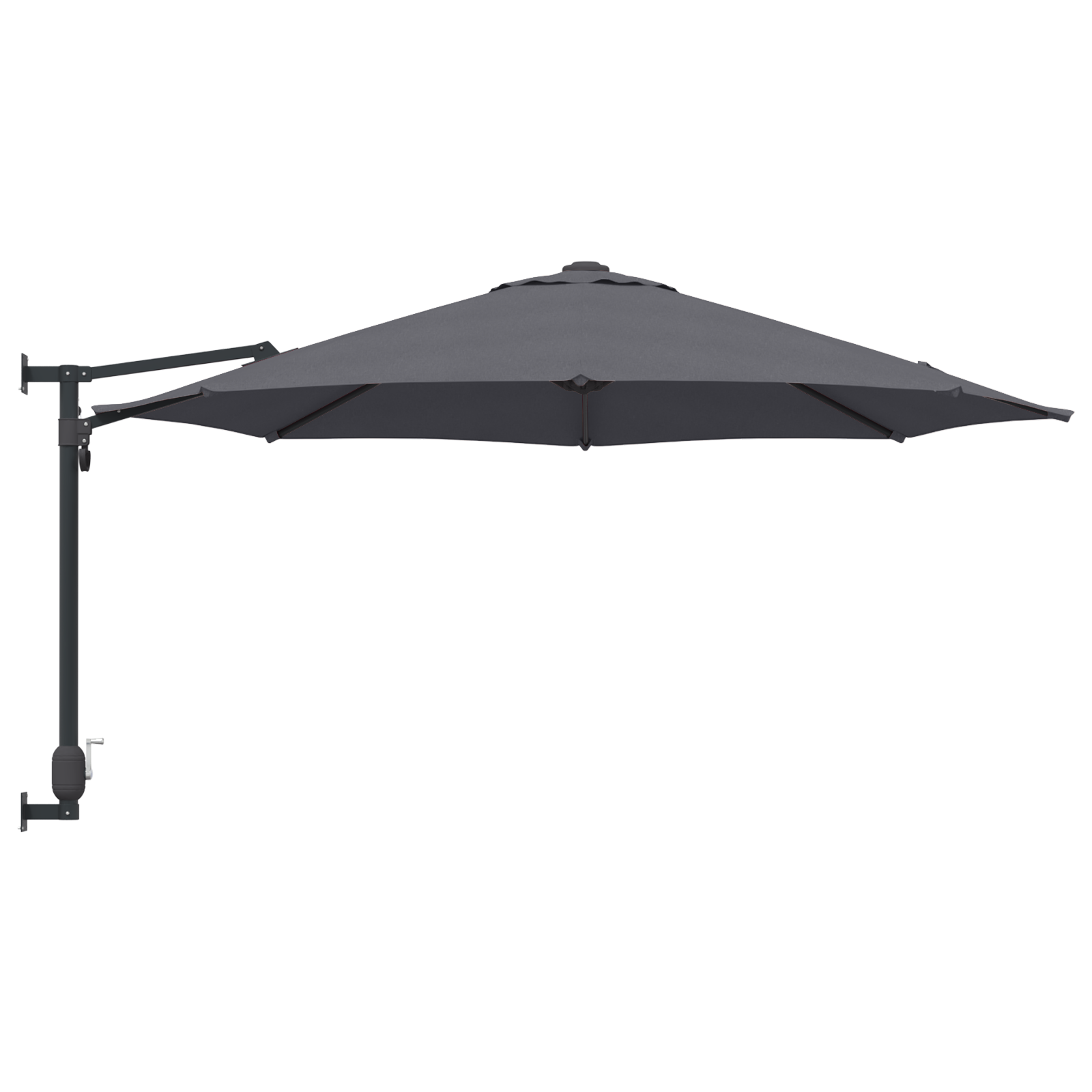 Umbrelă de Terasă Antracit Oțel vopsit electrostatic, Poliester GartenMobel Dekor