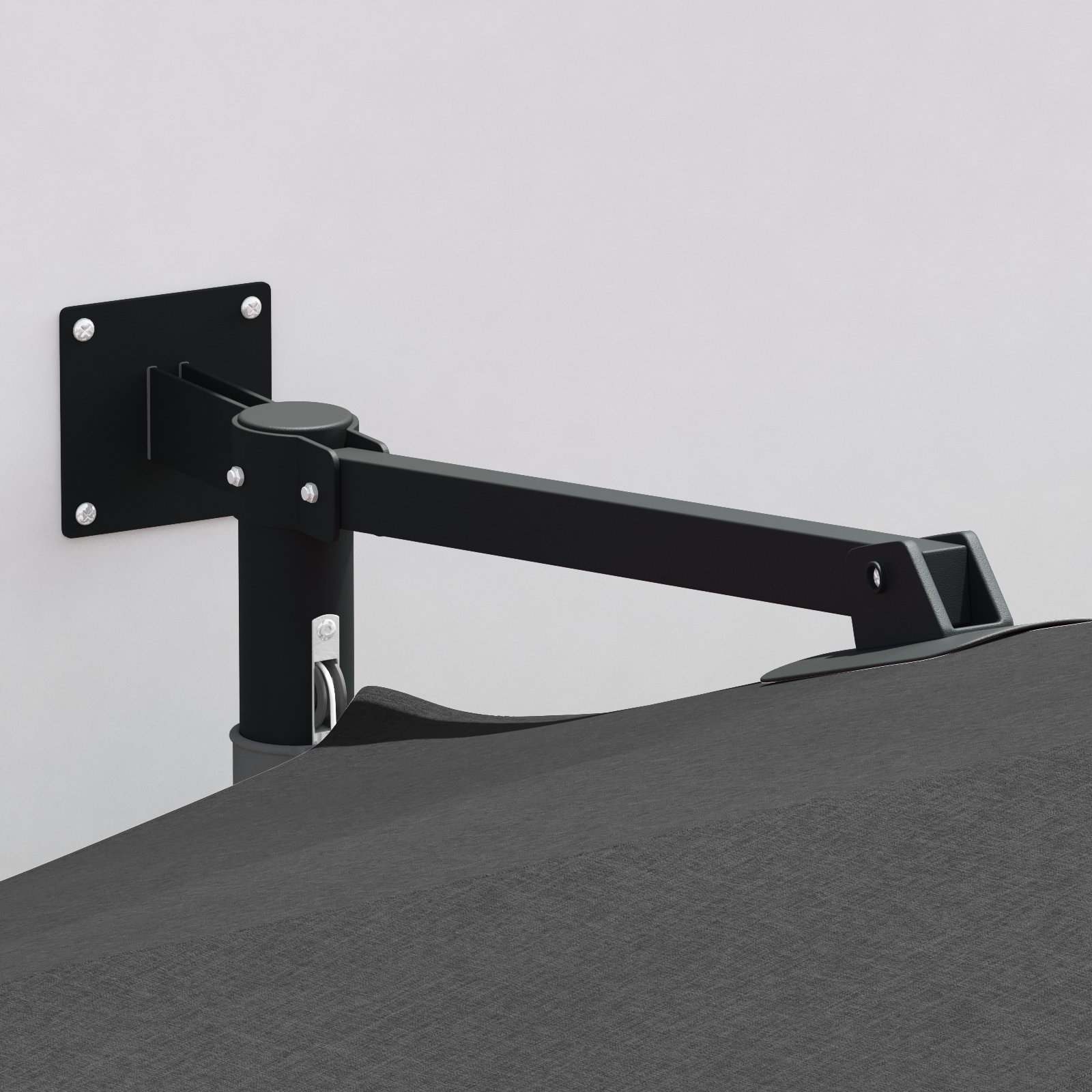 Umbrelă de Terasă Antracit Oțel vopsit electrostatic, Poliester GartenMobel Dekor
