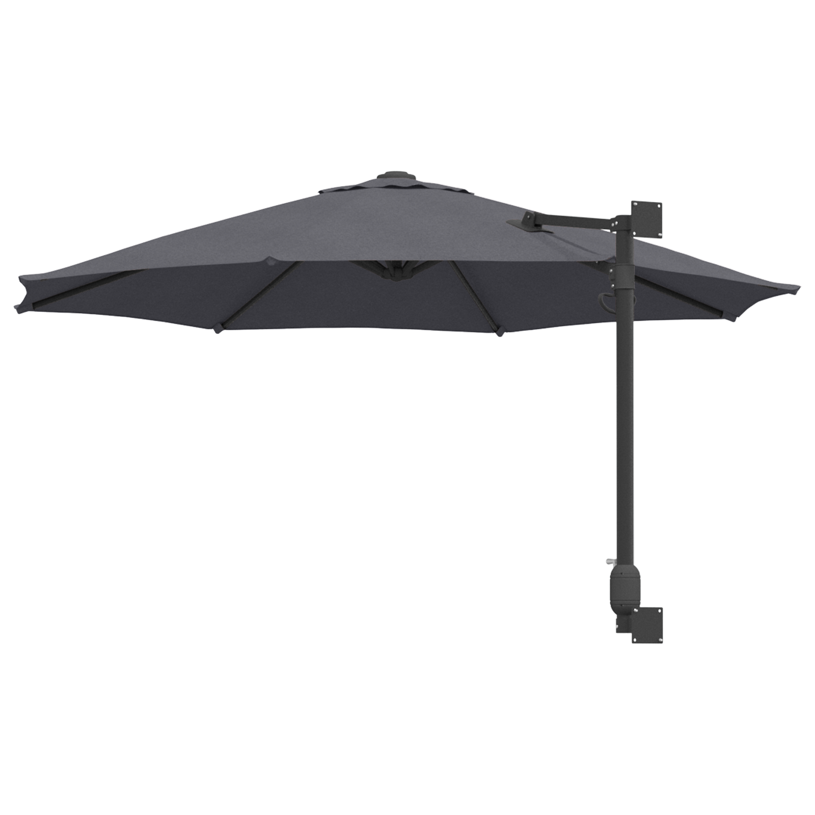 Umbrelă de Terasă Antracit Oțel vopsit electrostatic, Poliester GartenMobel Dekor