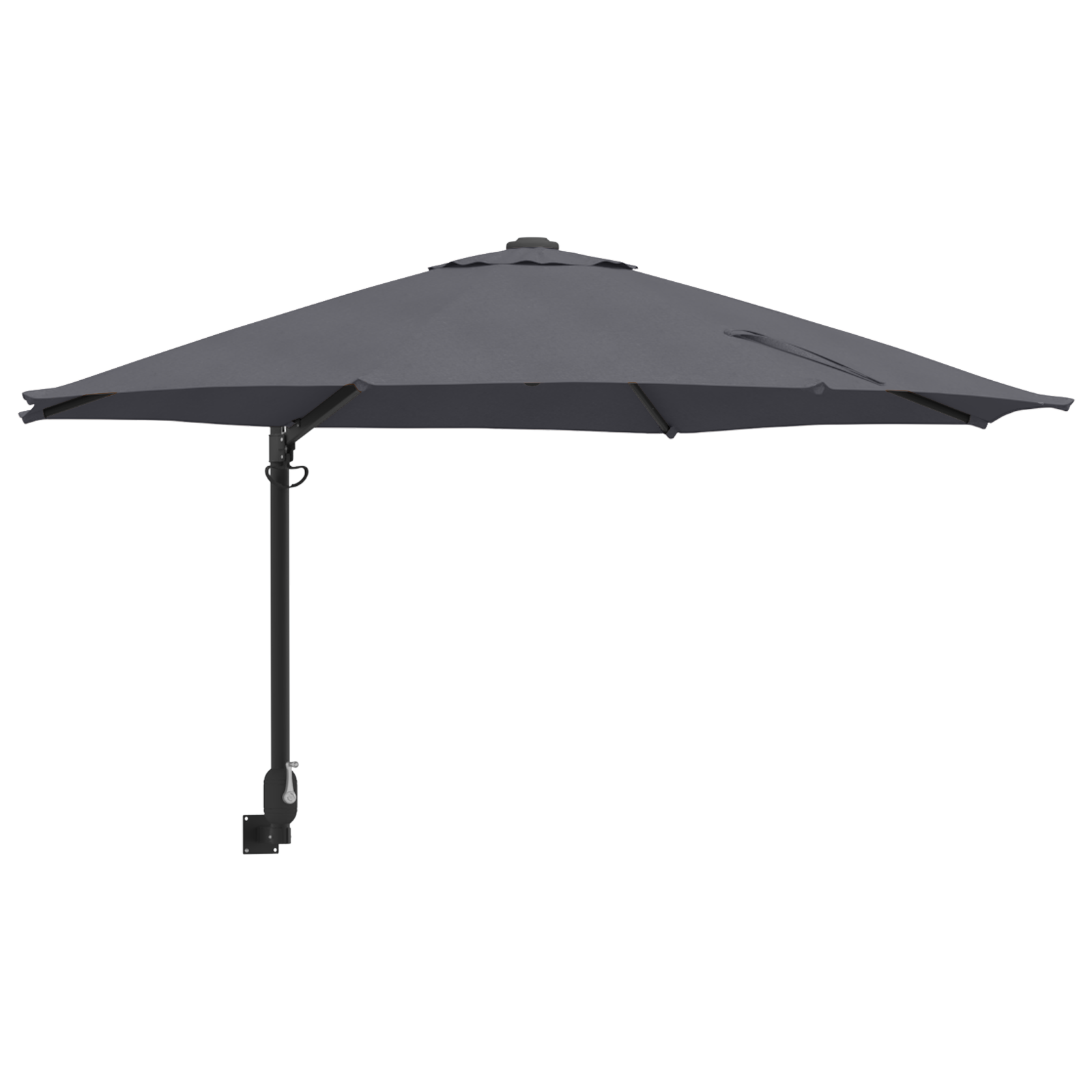 Umbrelă de Terasă Antracit Oțel vopsit electrostatic, Poliester GartenMobel Dekor