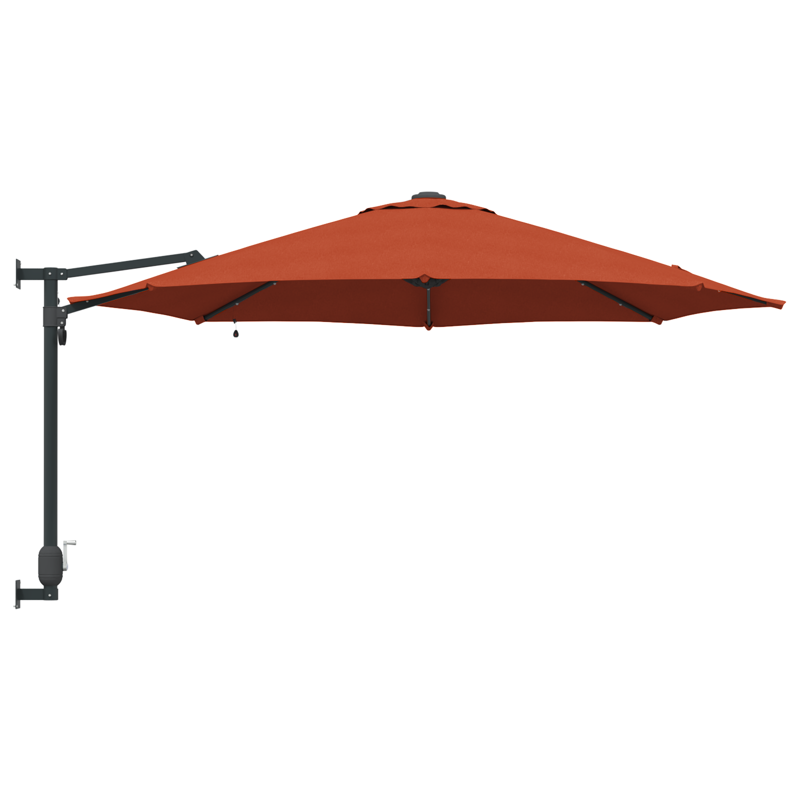 Umbrelă de grădină montată pe perete cu LED-uri Teracotă 248 cm GartenMobel Dekor
