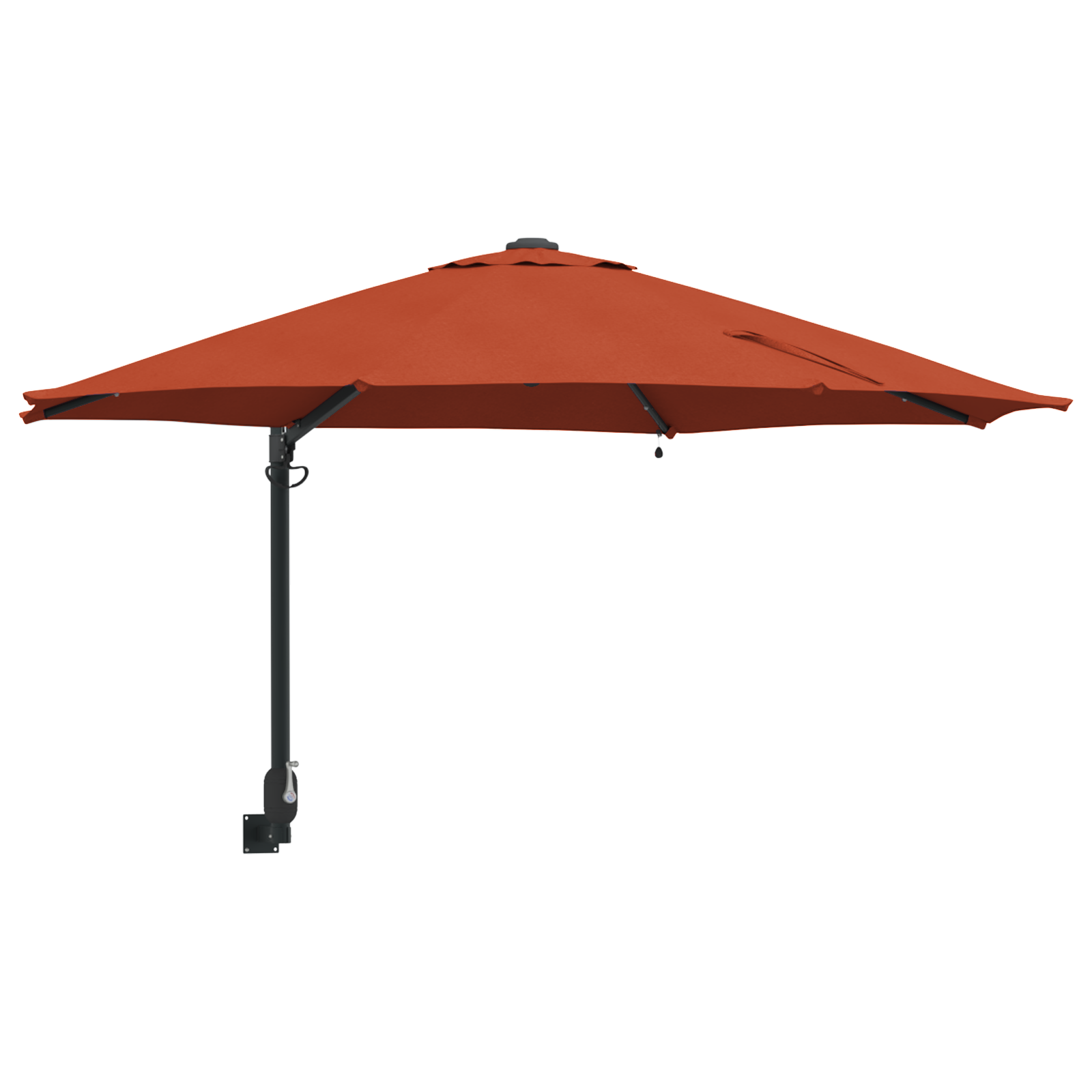 Umbrelă de grădină montată pe perete cu LED-uri Teracotă 248 cm GartenMobel Dekor