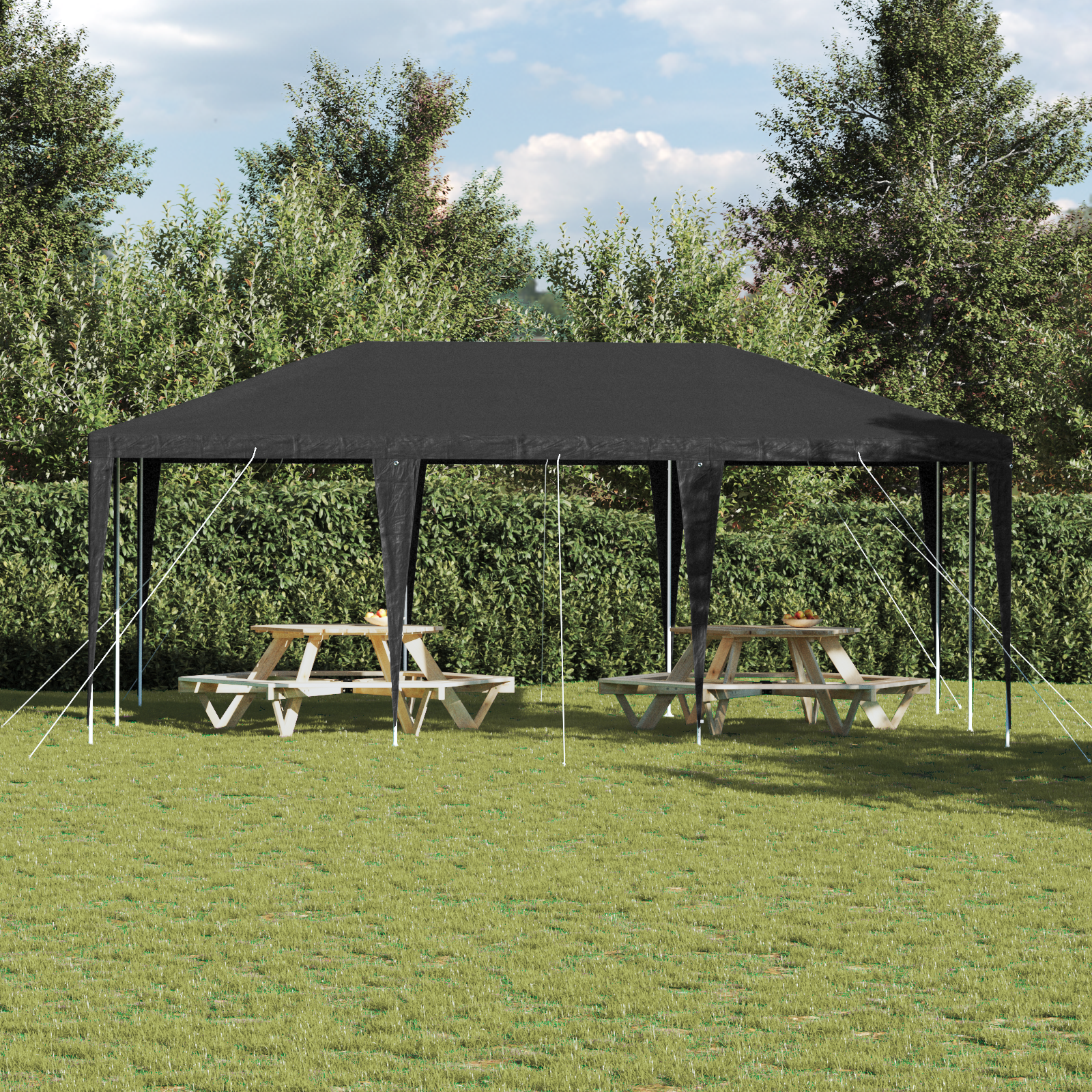 Cort de petrecere Antracit 6x4 m PE GartenMobel Dekor