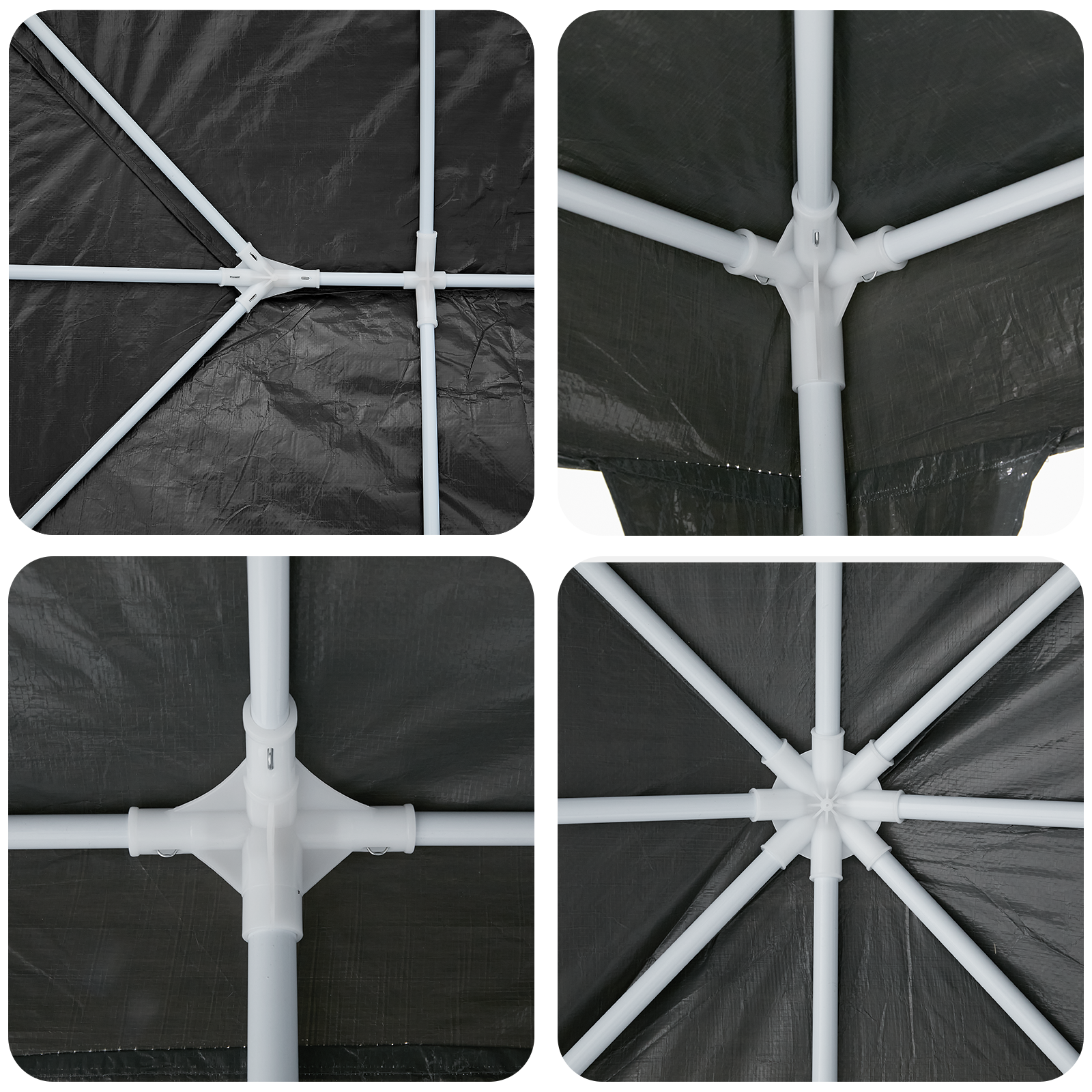 Cort de petrecere Antracit 6x4 m PE GartenMobel Dekor