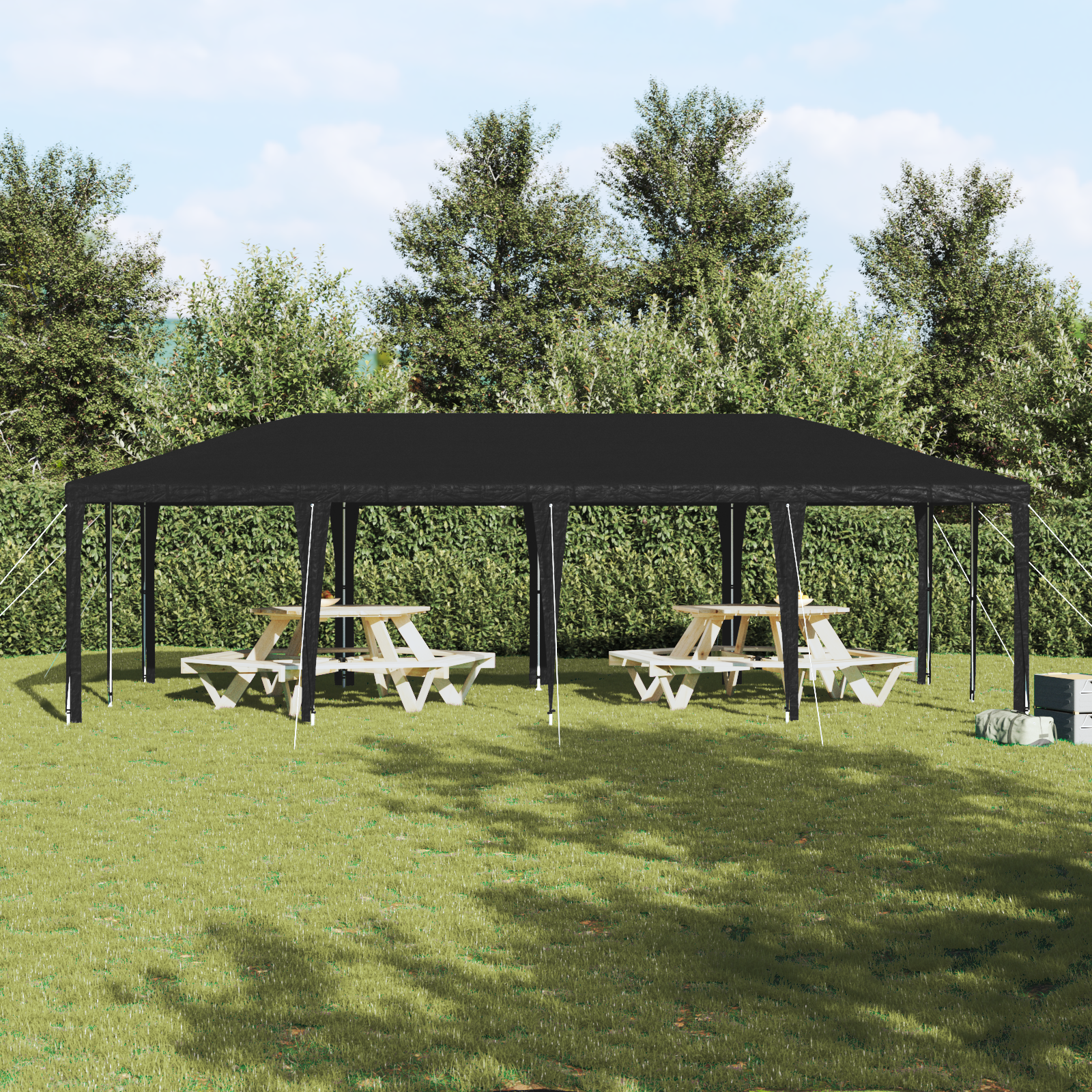 Cort de petrecere Antracit 8x4 m PE GartenMobel Dekor