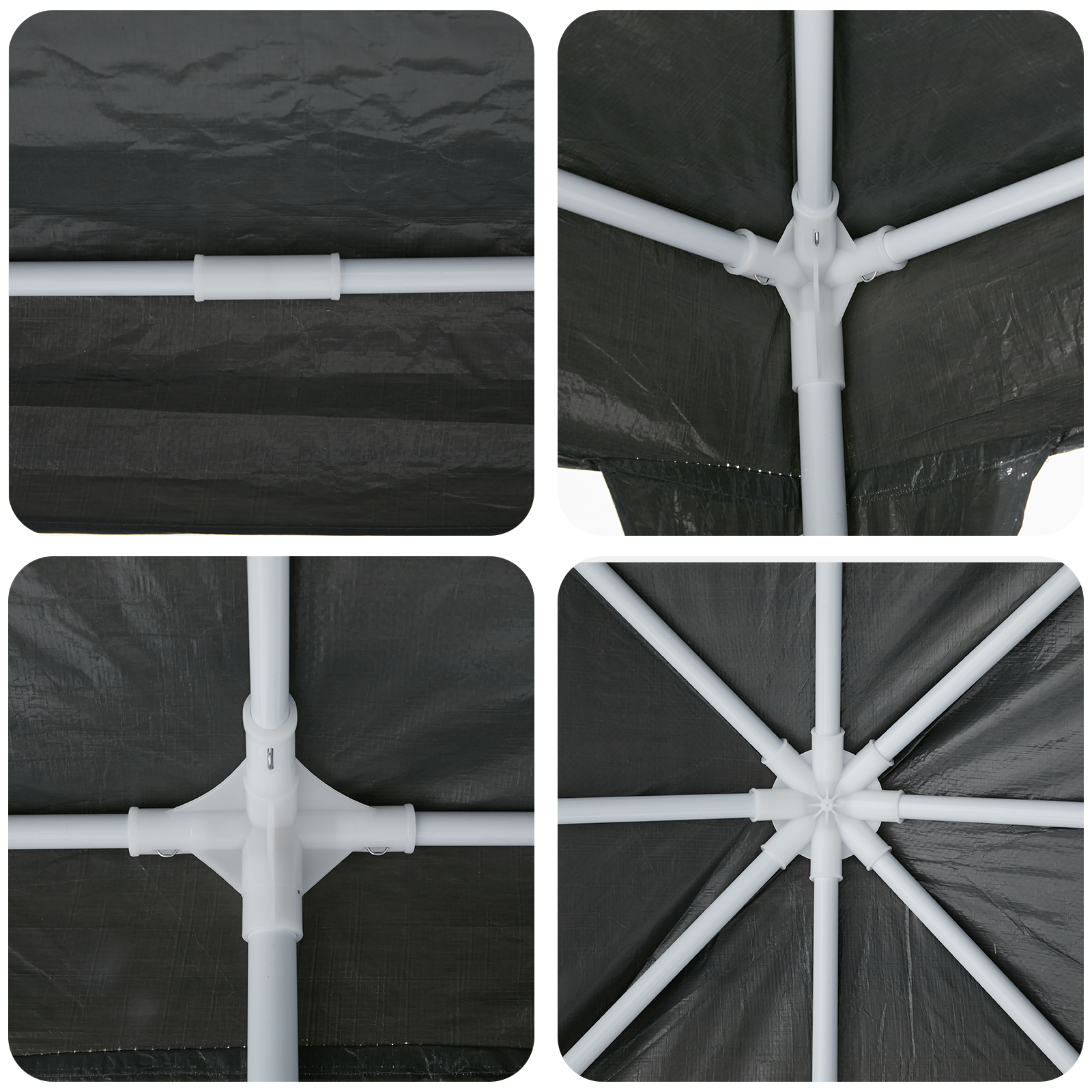 Cort de petrecere Antracit 8x4 m PE GartenMobel Dekor