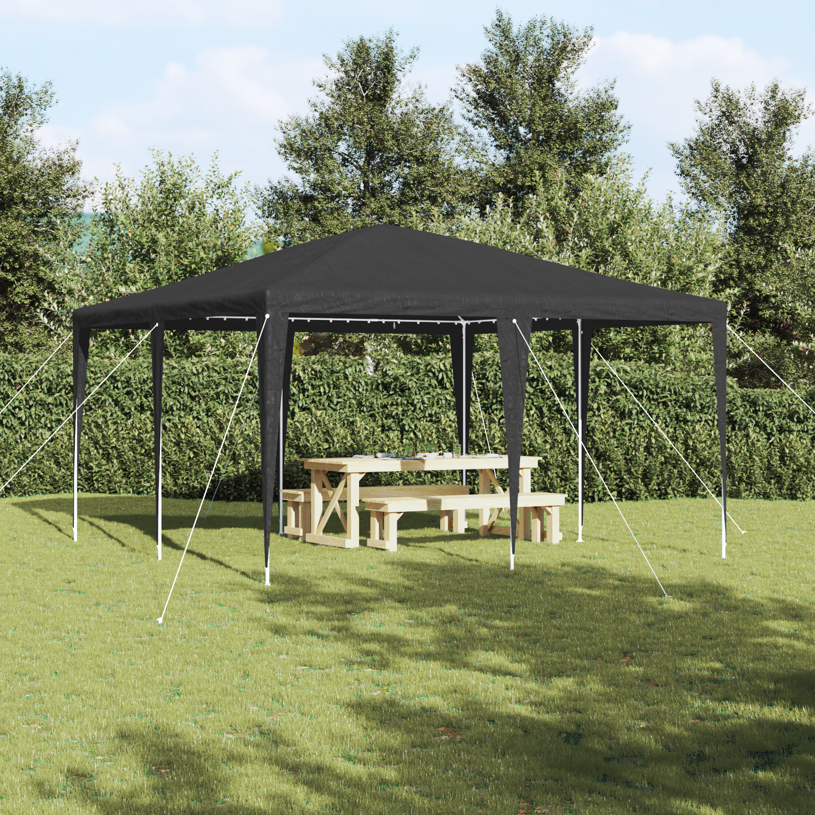 Cort de petrecere antracit 4x4 m PE GartenMobel Dekor