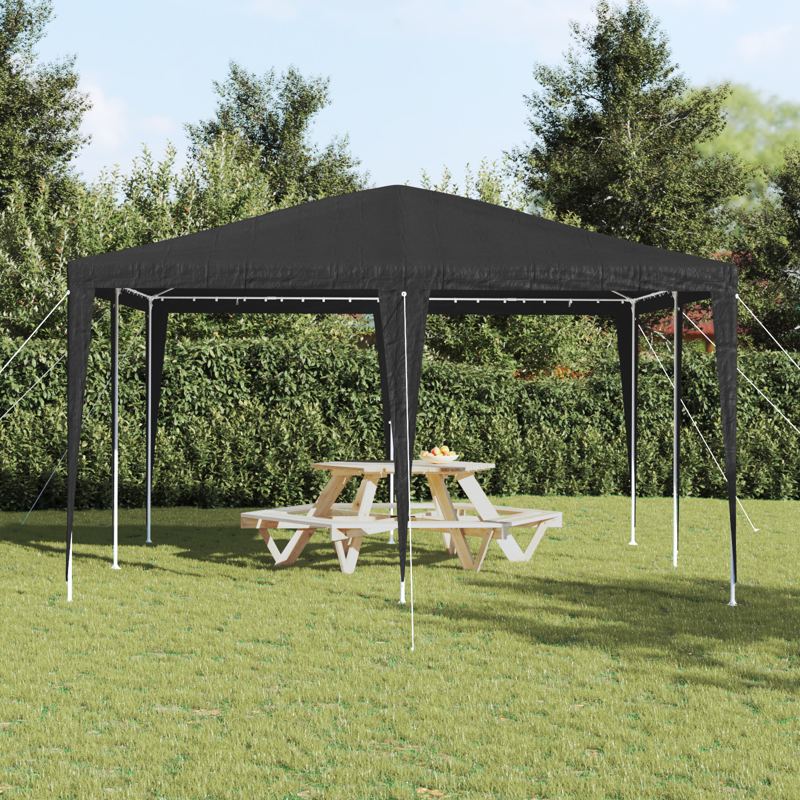 Cort de petrecere antracit 4x4 m PE GartenMobel Dekor