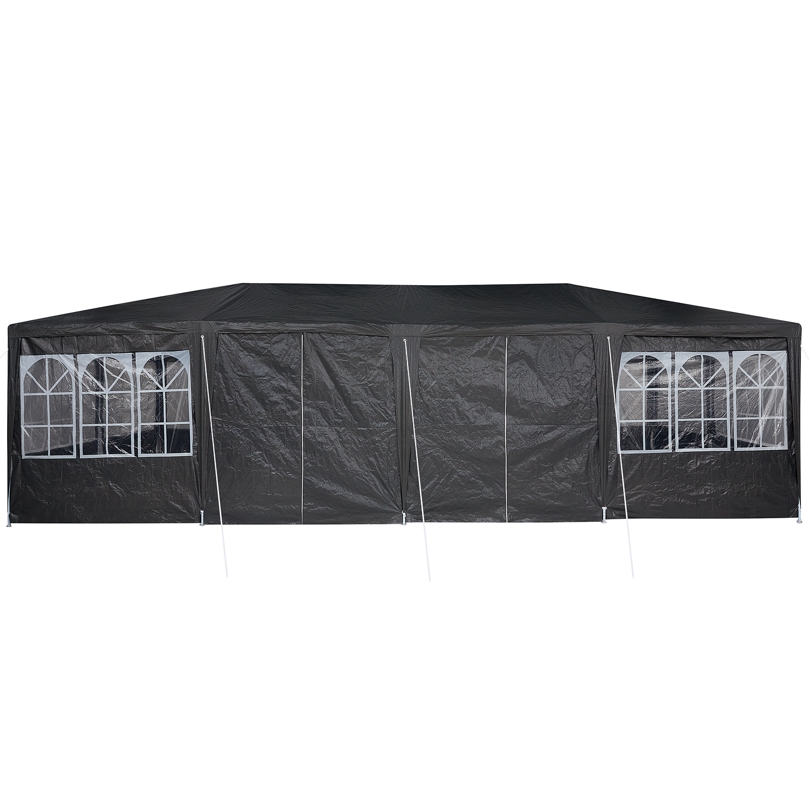 Cort de petrecere cu 12 pereți laterali Antracit 8x4 m PE GartenMobel Dekor