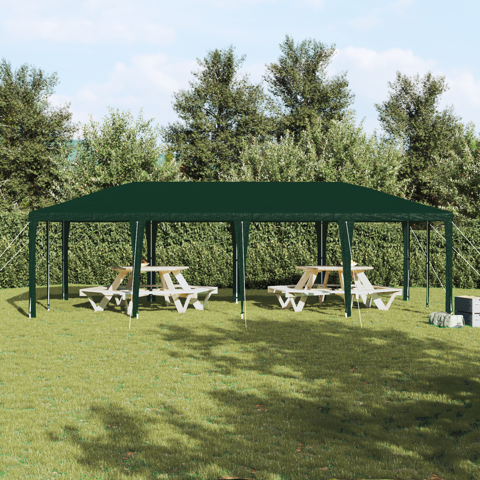Cort pentru Petrecere Verde 8x4 m PE GartenMobel Dekor