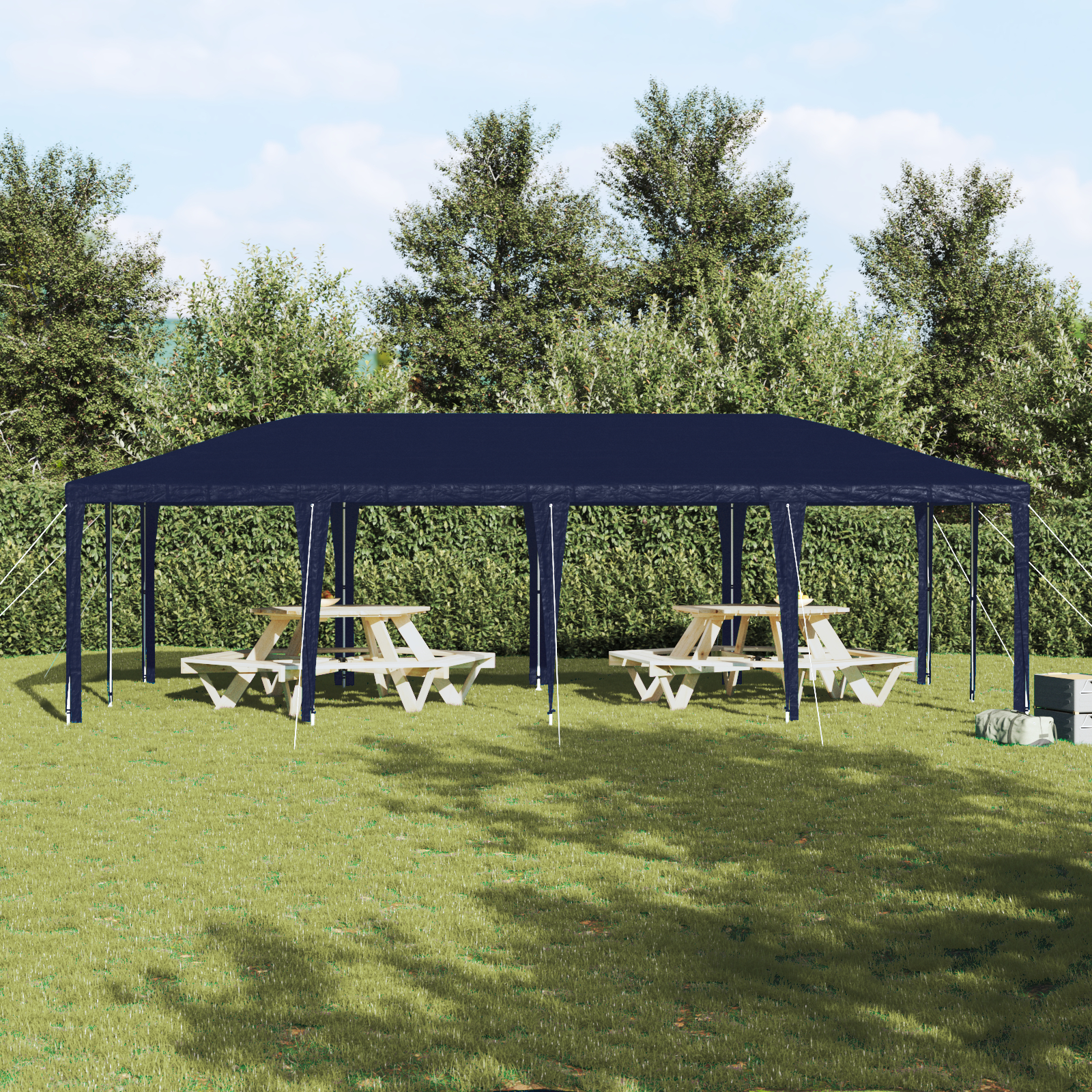 Cort pentru Petreceri Albastru 8x4 m PE GartenMobel Dekor