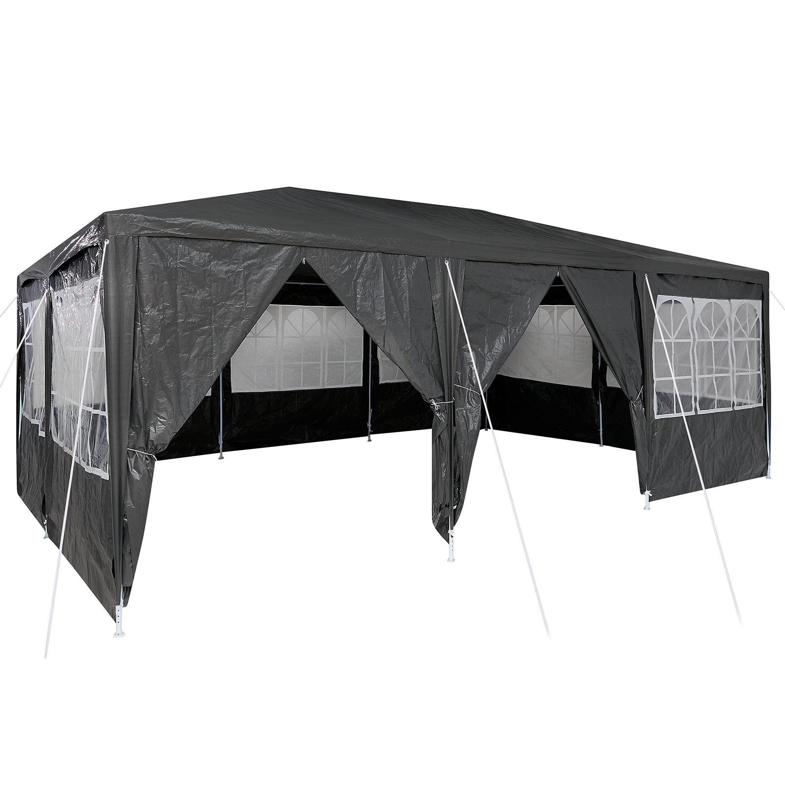 Cort pentru petreceri cu 10 pereți laterali Antracit 6x4 m PE GartenMobel Dekor