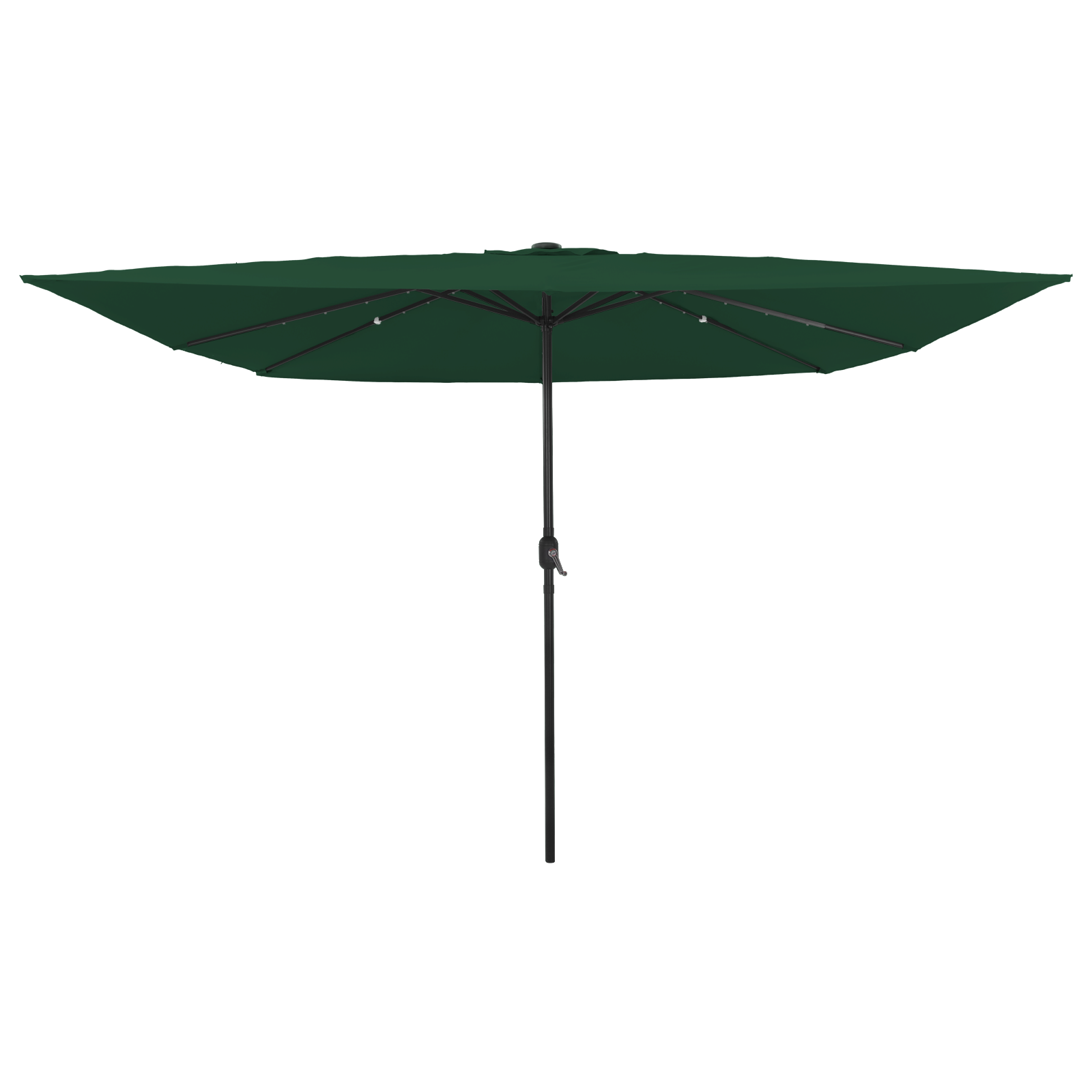 Parasol pătrat pentru grădină cu lumini LED 295x245 cm Verde GartenMobel Dekor