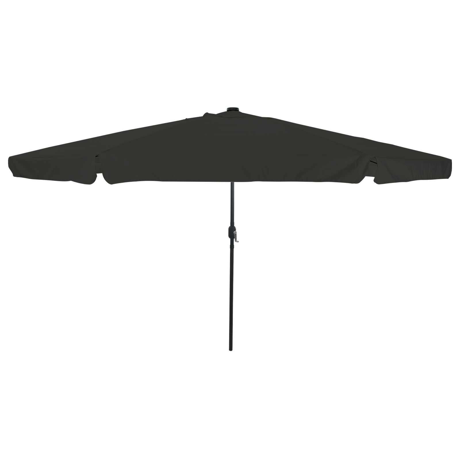 Parasol de grădină  cu lumini LED ø395x245 cm, Negru GartenMobel Dekor