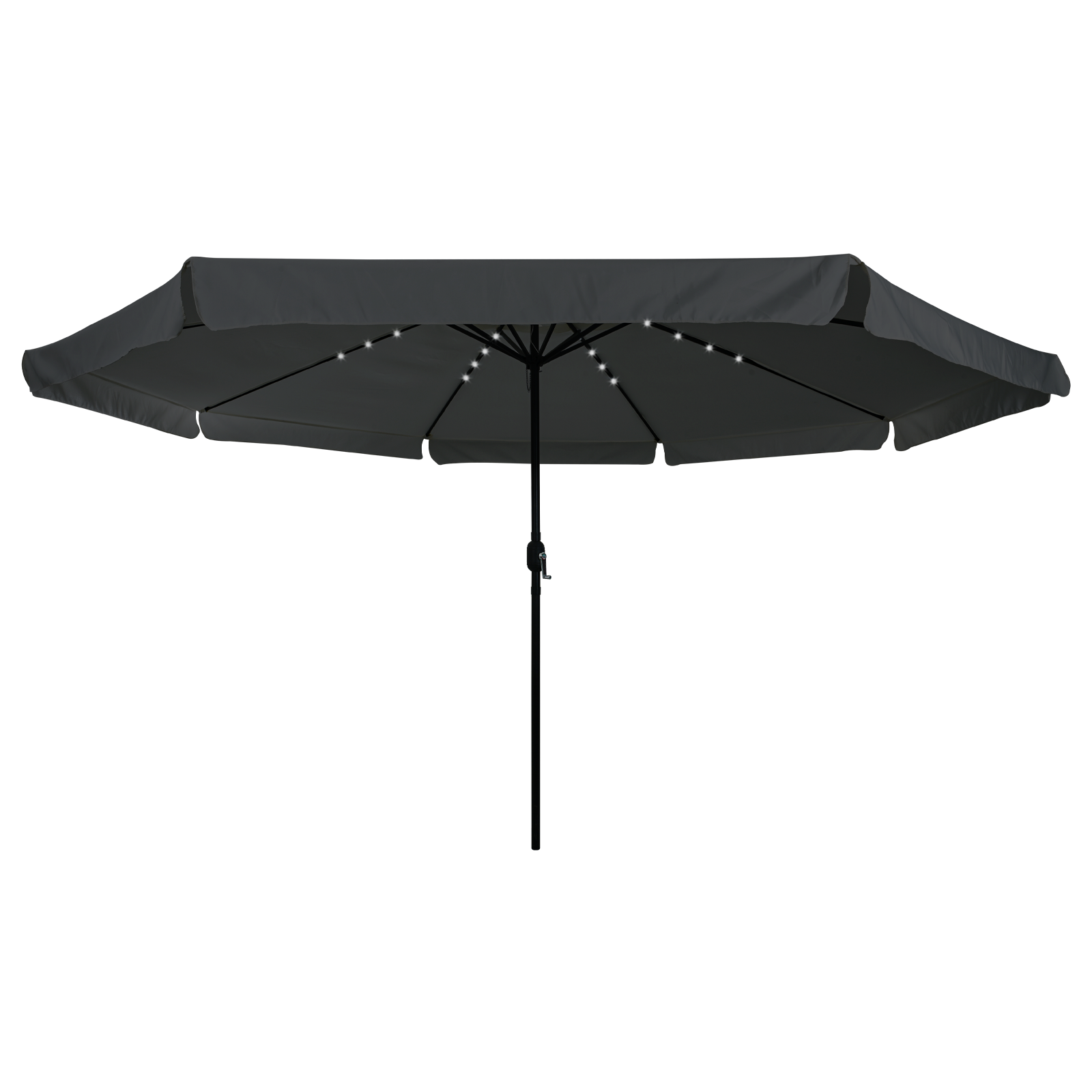 Paravan de grădină  cu lumini LED ø395x245 cm, Antracit GartenMobel Dekor