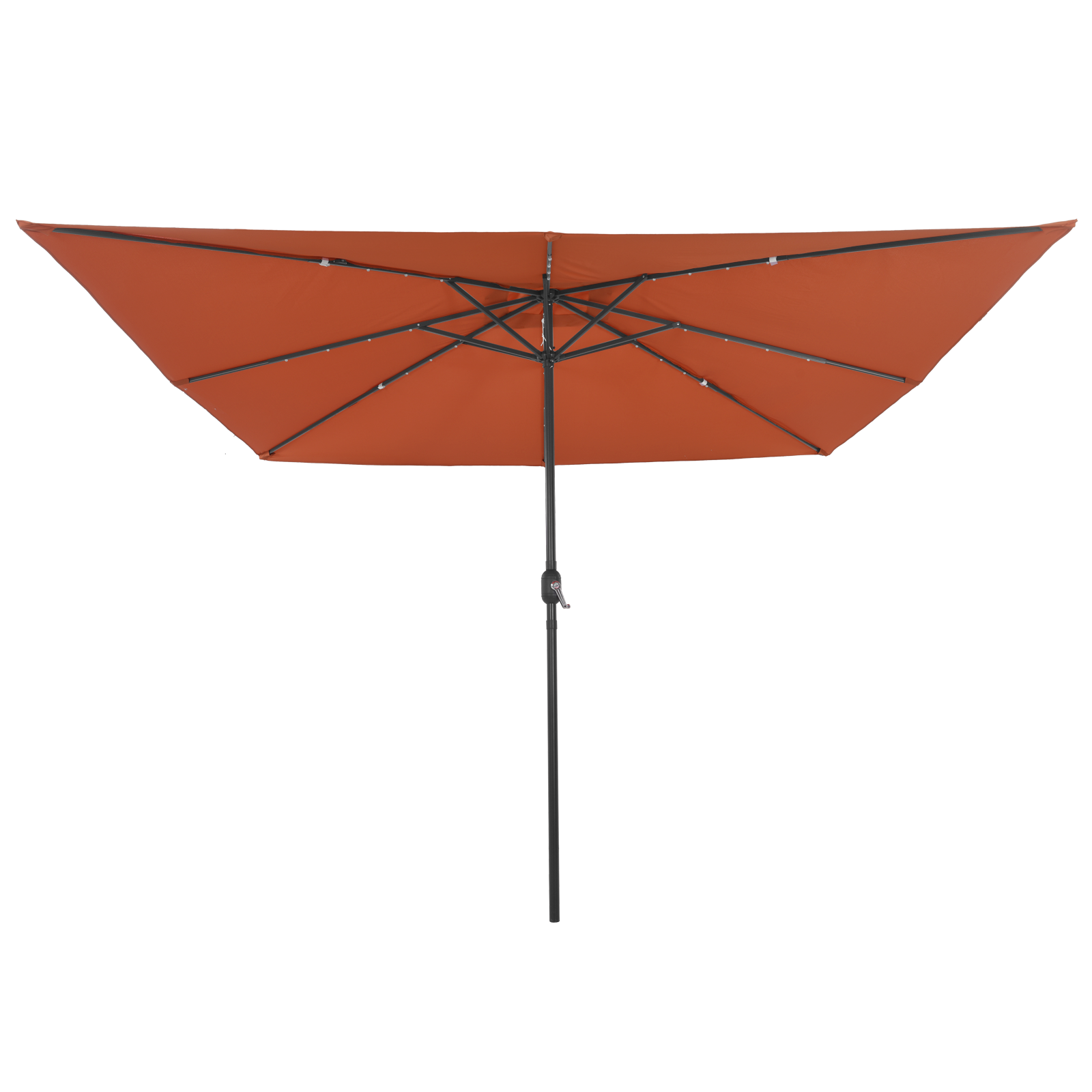 Umbra pătrată  cu lumini LED 295x245 cm Portocalie GartenMobel Dekor
